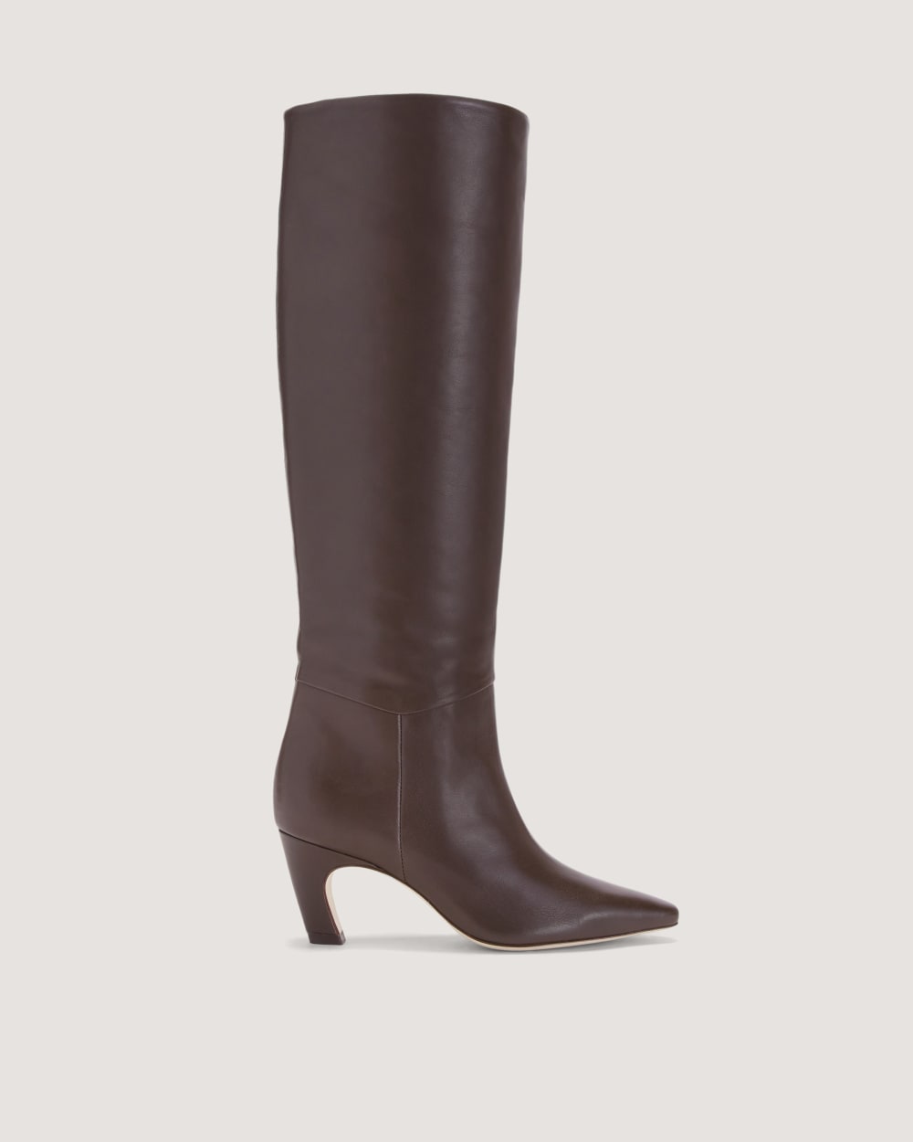 Stivali Everlane Al Ginocchio In Pelle Nera, Tacco A Banana (stiletto), Taglia 7 Usati