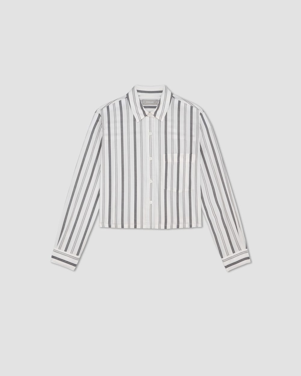 womens-silky-cttn-cropped-shirt-bone-black | alt