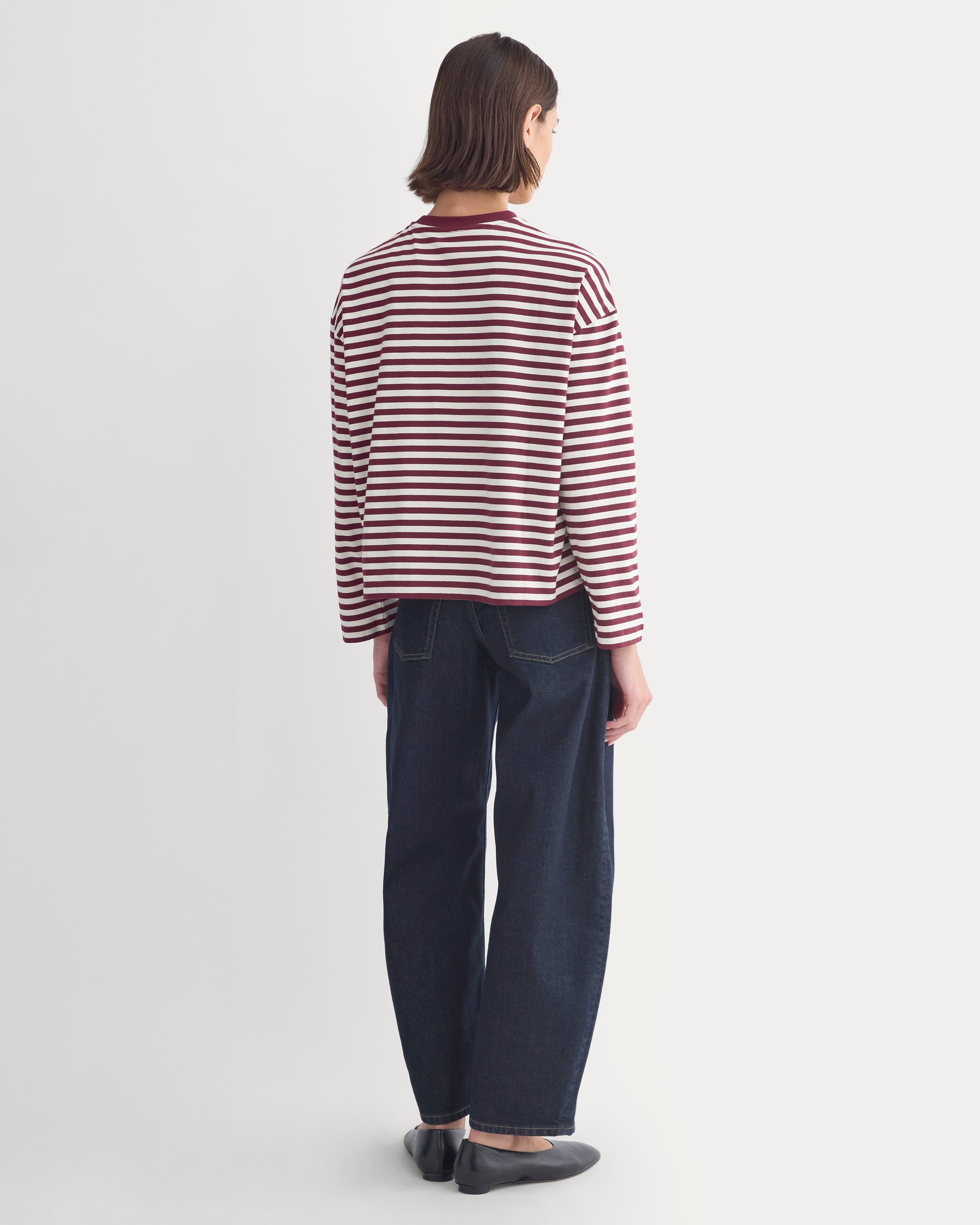Forever Jersey Boxy Long-Sleeve Crew | Red