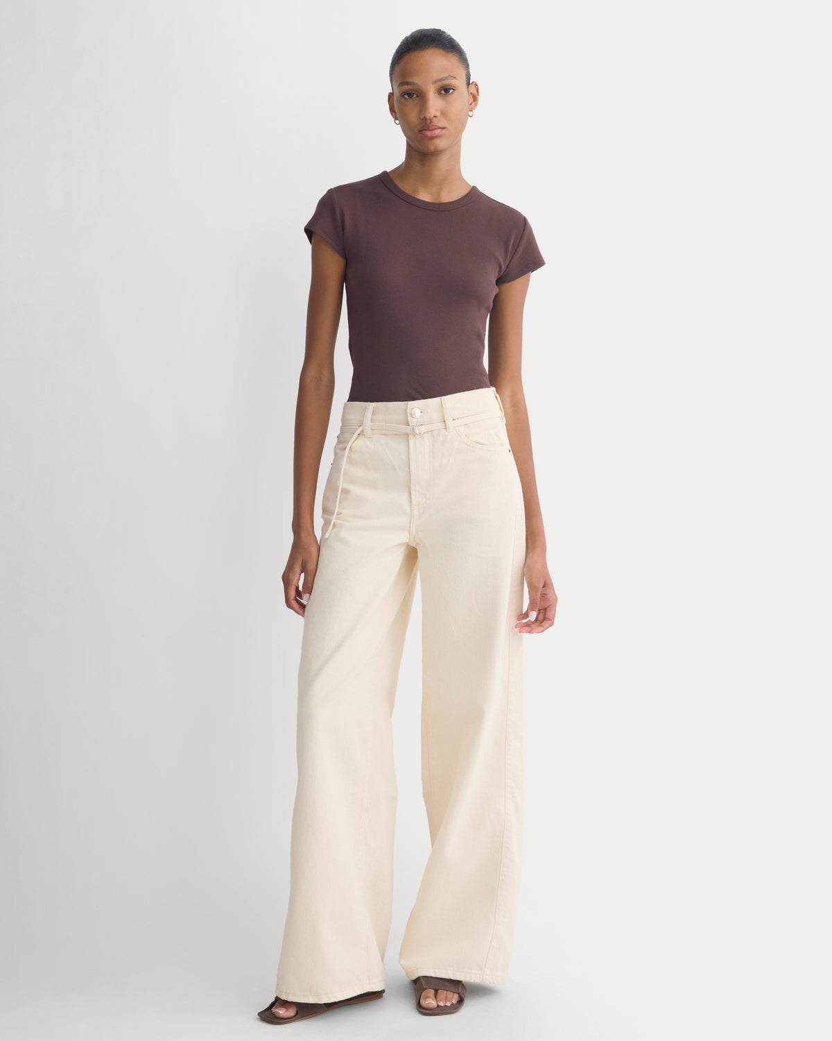 RetroSoft Cotton Crew | Coffee Bean