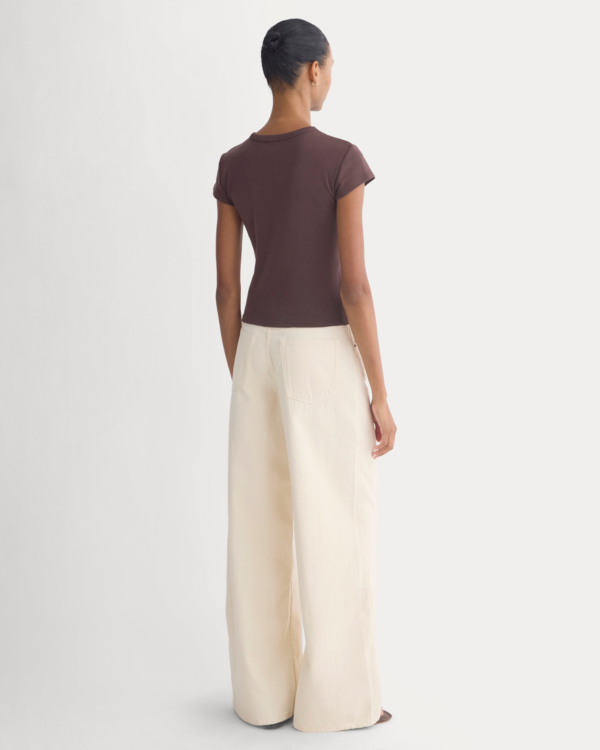 RetroSoft Cotton Crew | Coffee Bean