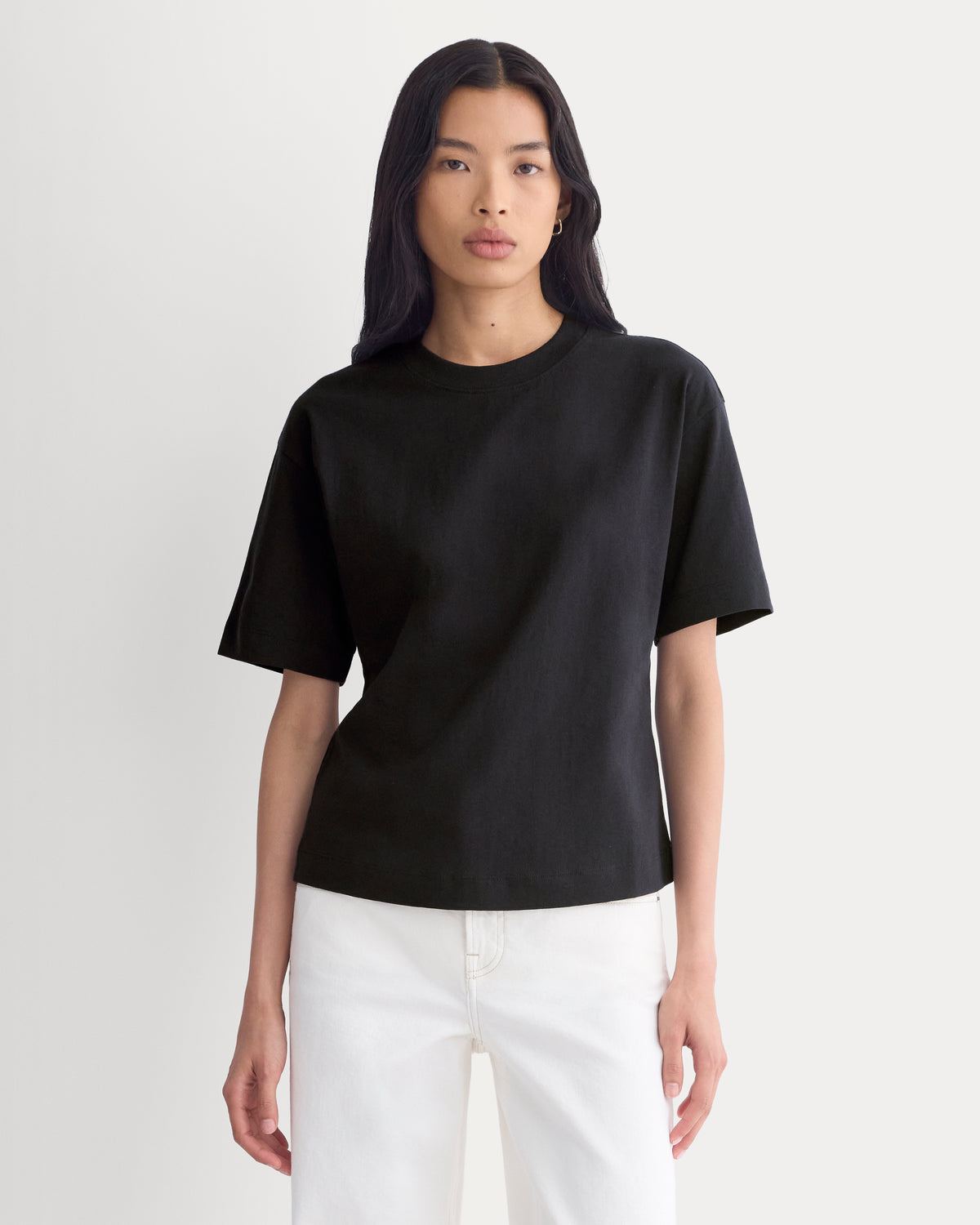 Premium Weight Back Slit Tee | Black