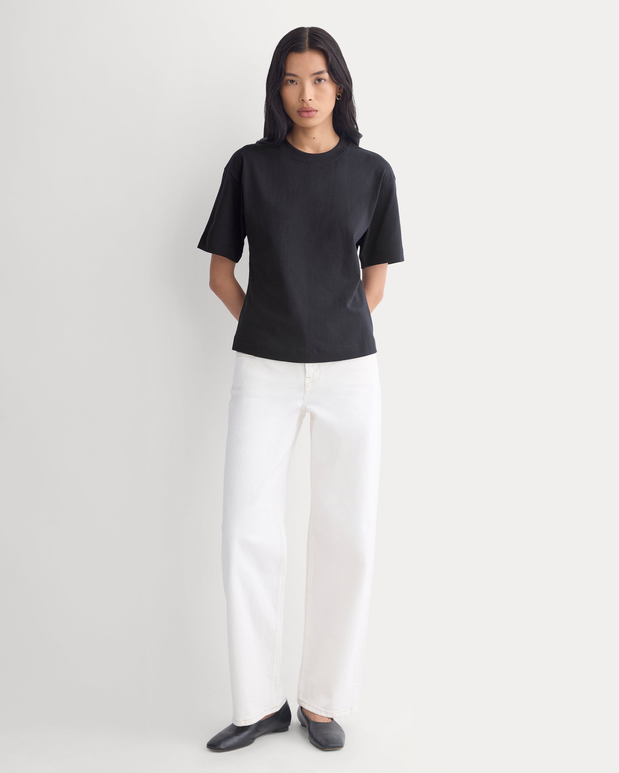 Premium Weight Back Slit Tee | Black