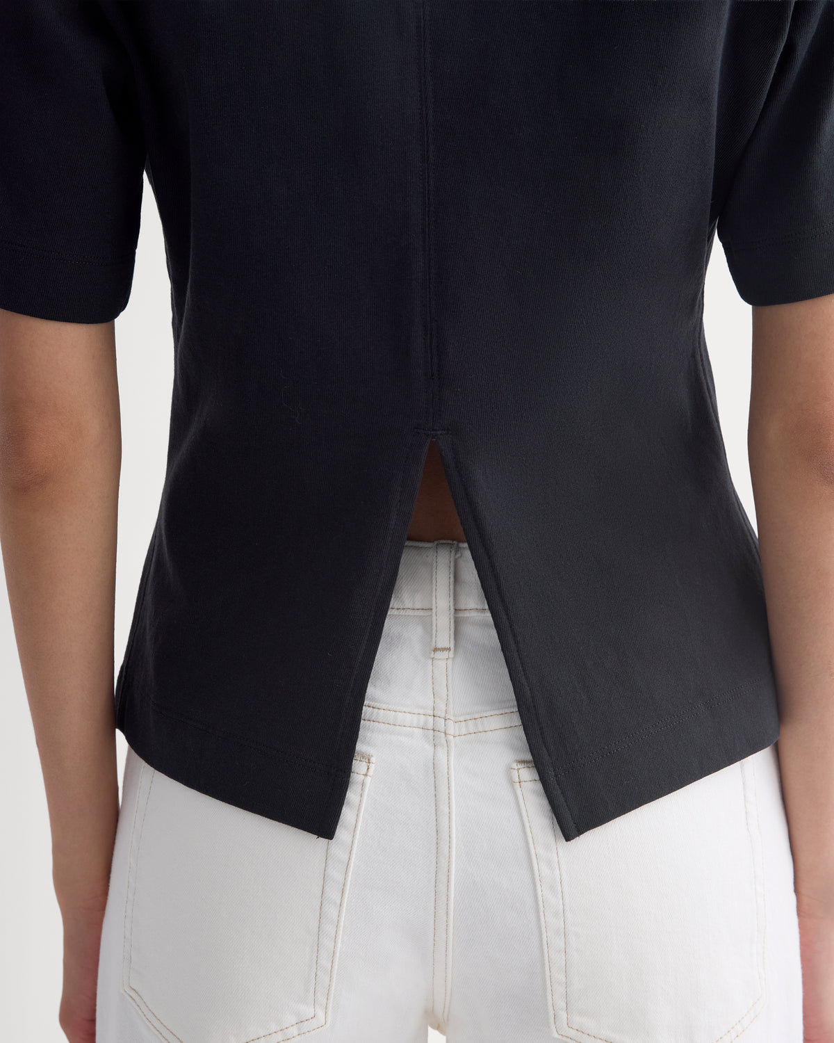 Premium Weight Back Slit Tee | Black