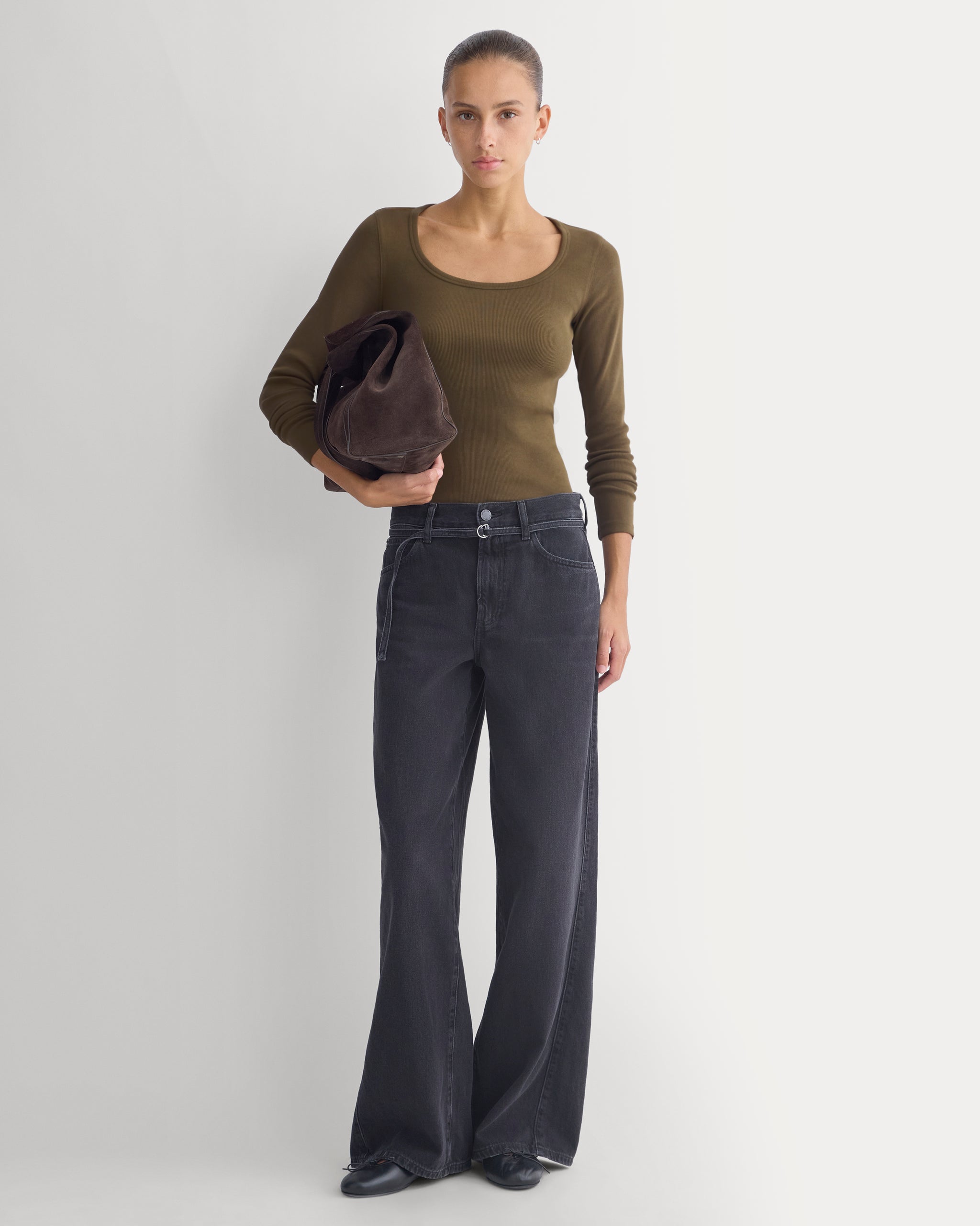 Effortless Rib Classic Long Sleeve | Beech