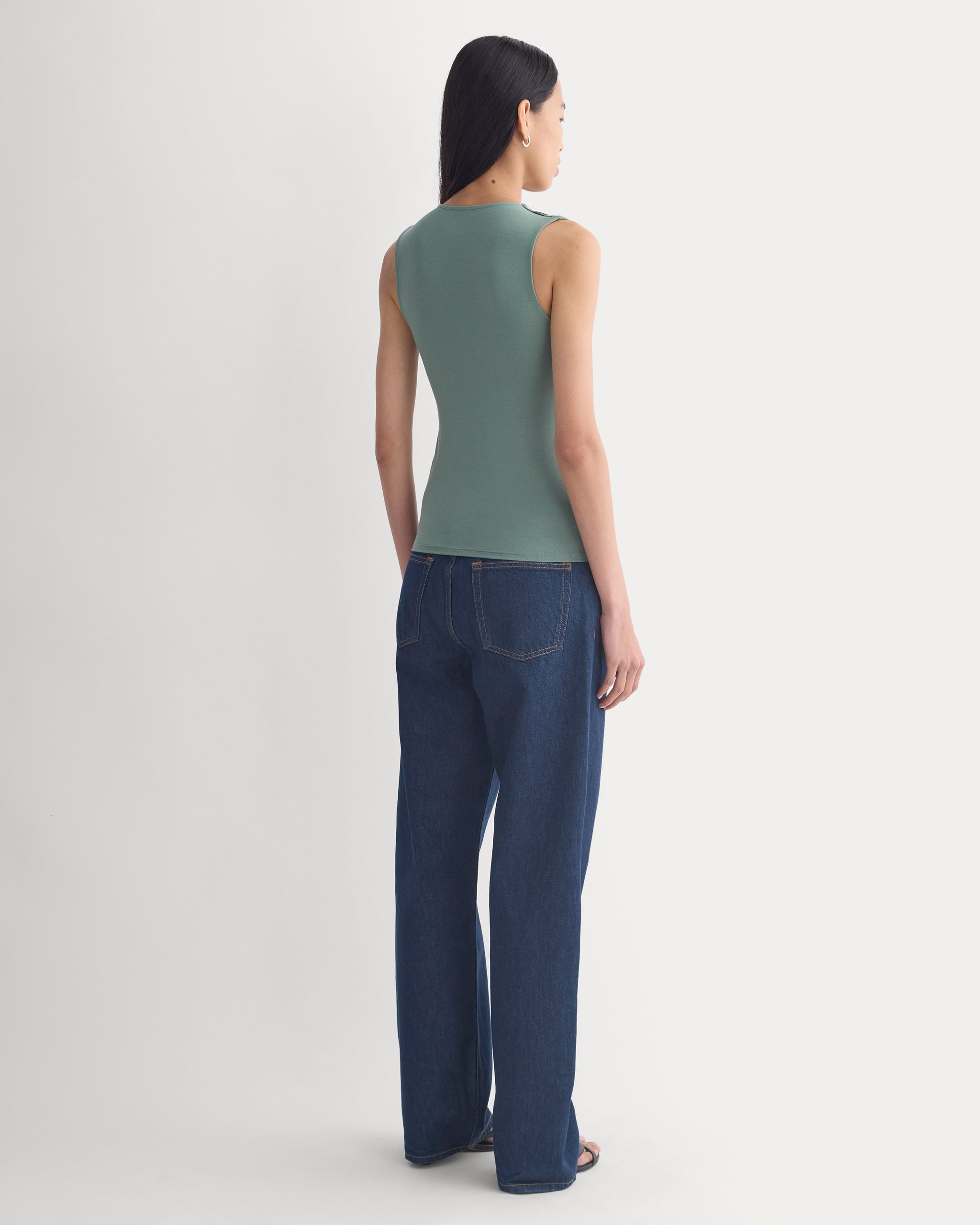 Drapey Jersey V-Neck Top | Laurel Wreath