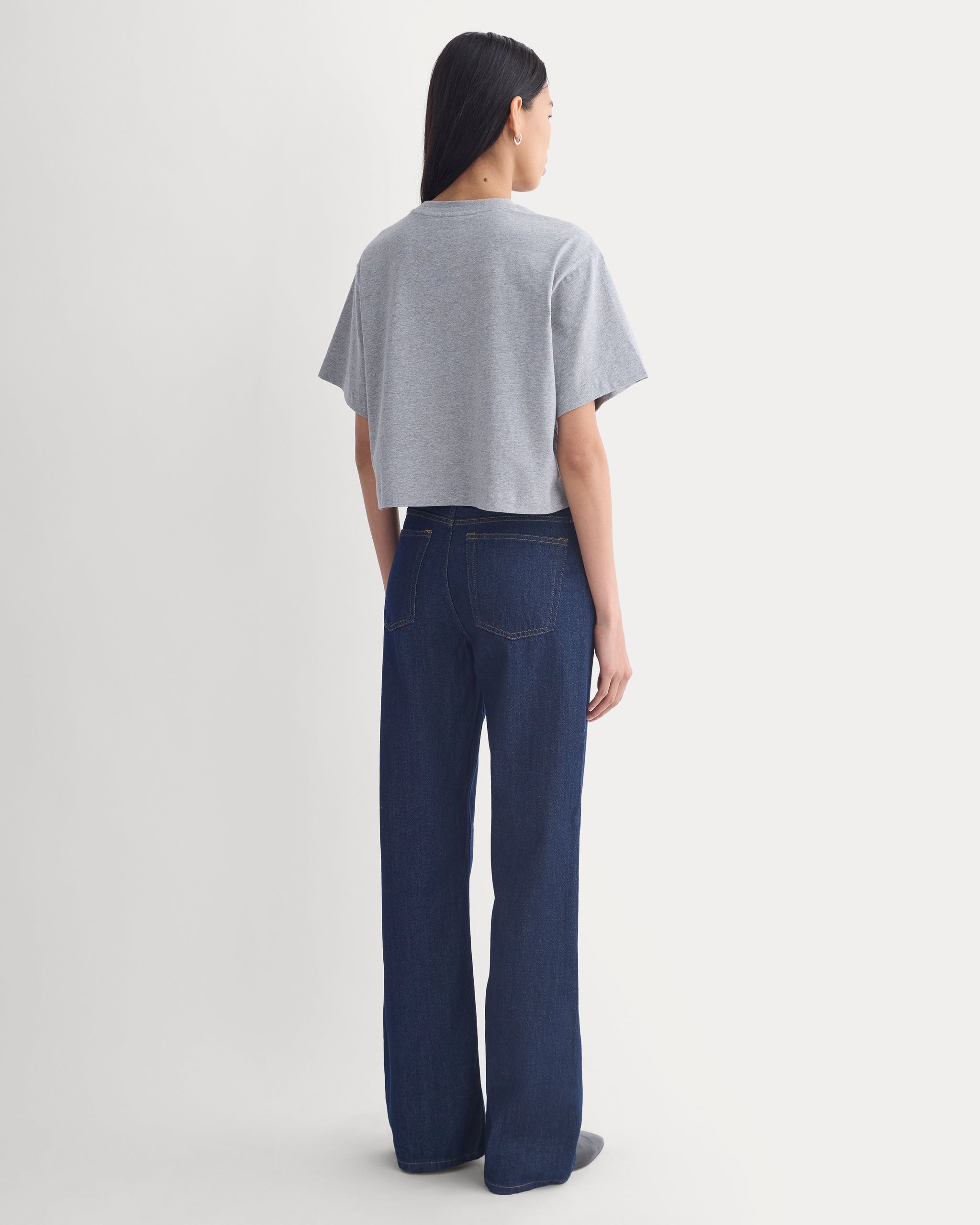 Forever Jersey Cropped Tee | Heathered Light Grey