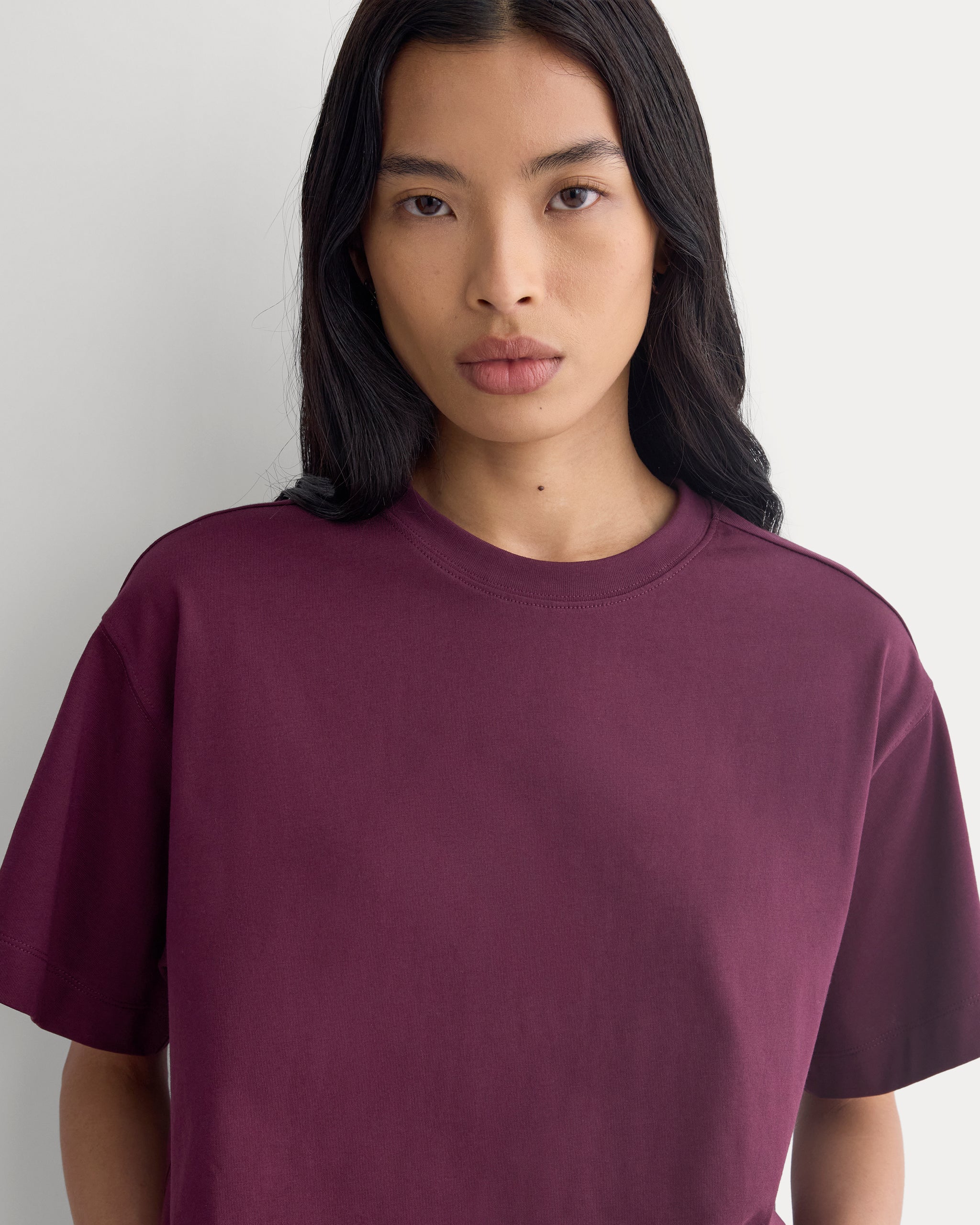 Forever Jersey Cropped Tee | Deep Plum