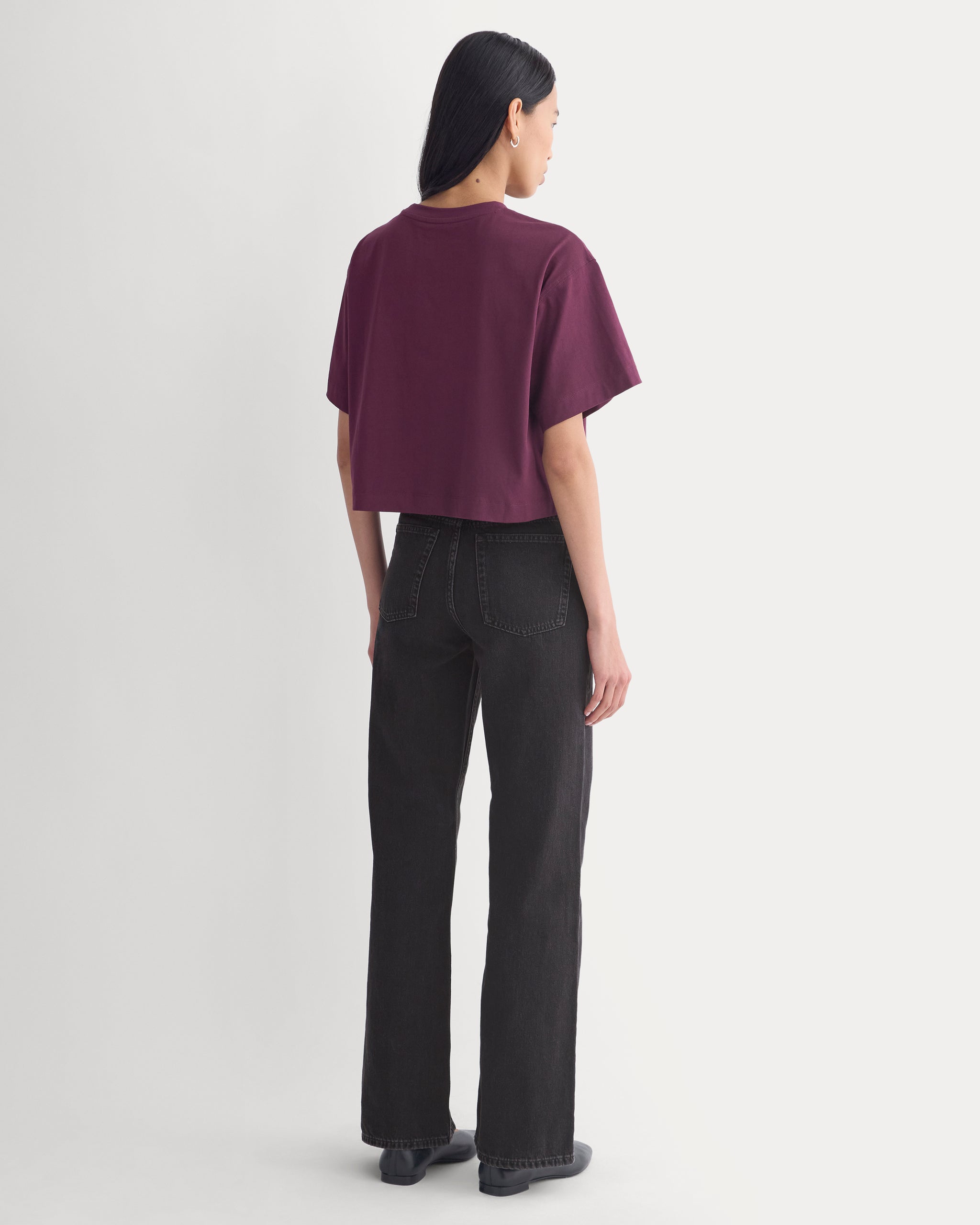 Forever Jersey Cropped Tee | Deep Plum