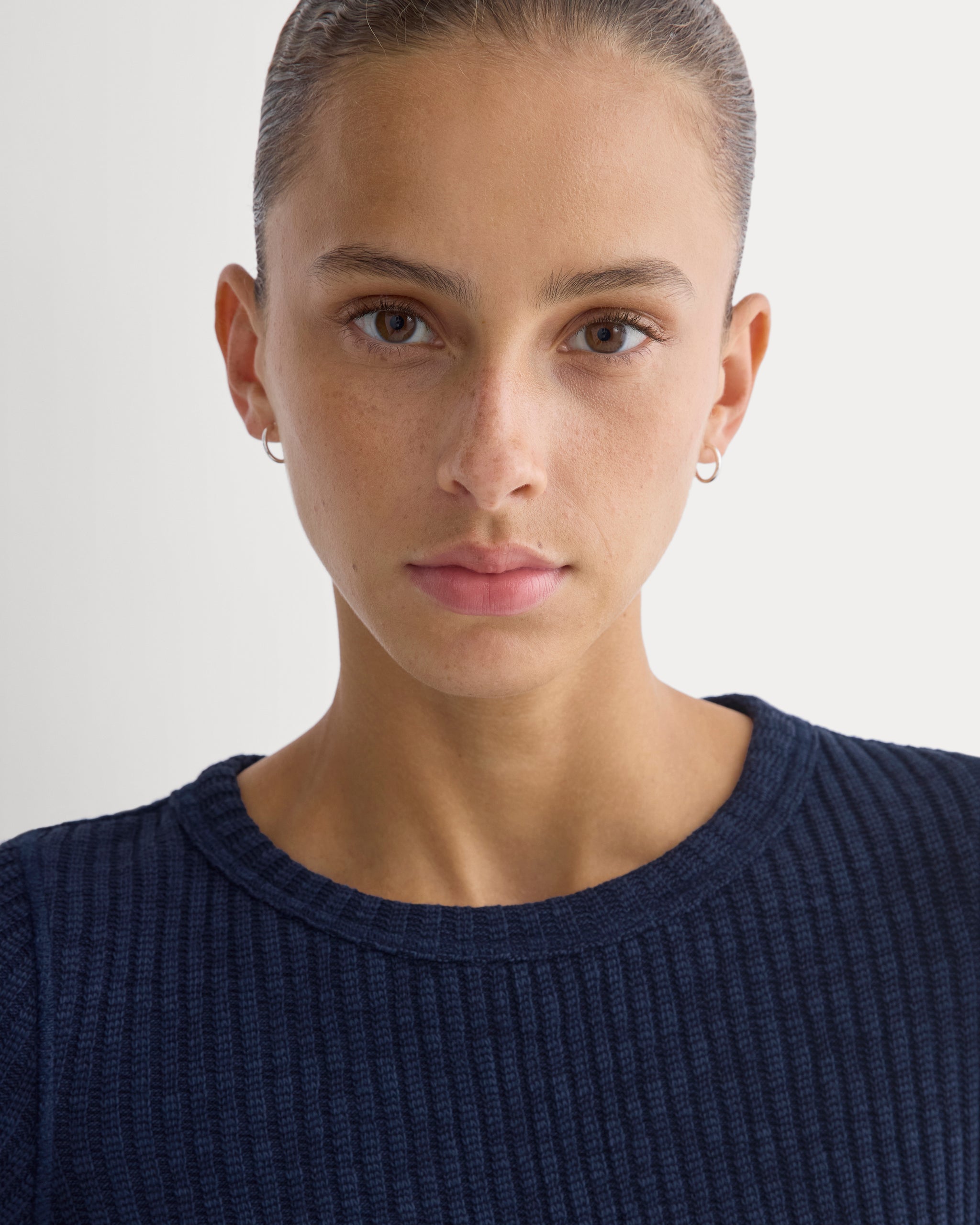 The Cozy Rib Long-Sleeve Tee | Navy