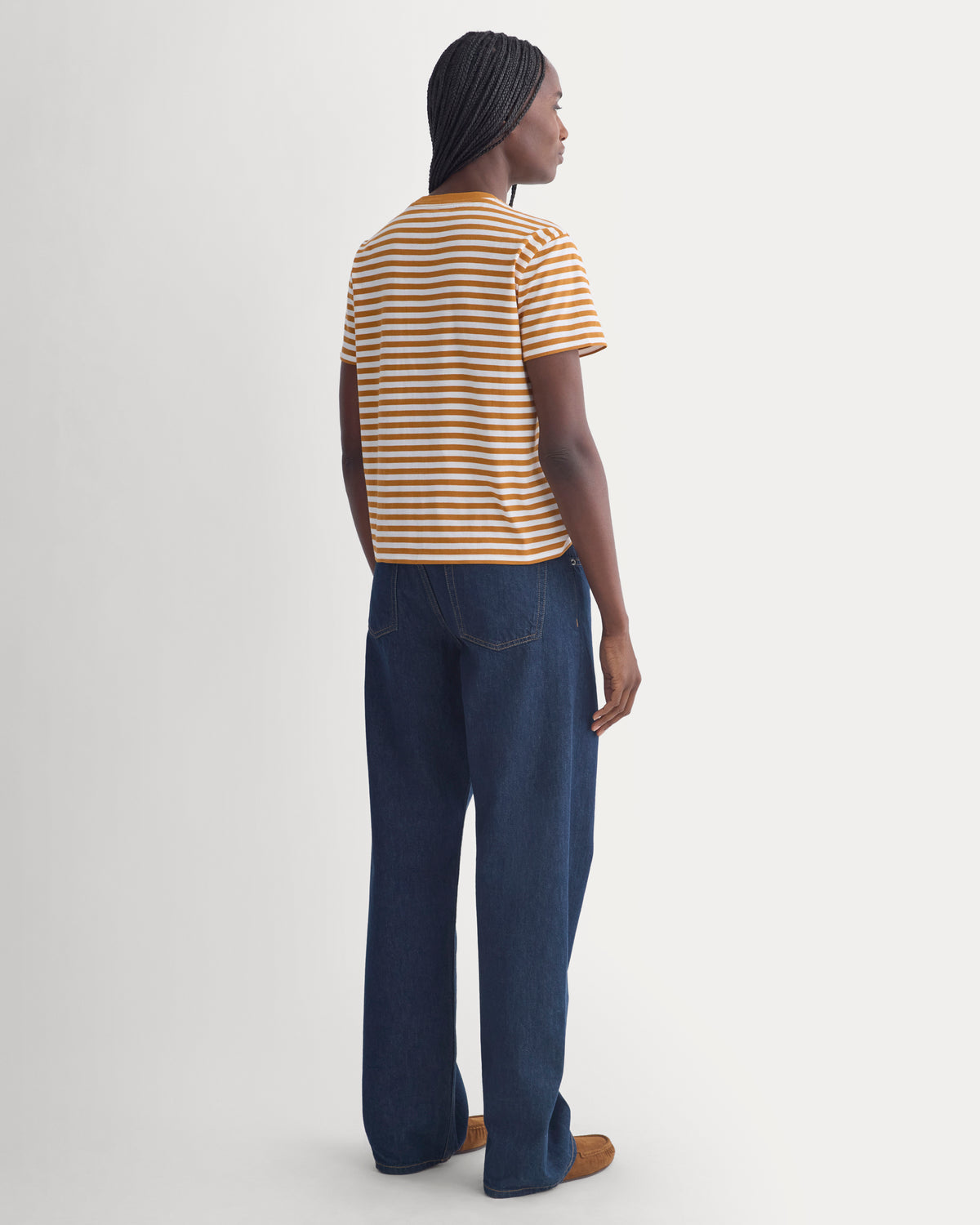 The Box-Cut Tee in Essential Cotton | Bone Brown | No Pocket