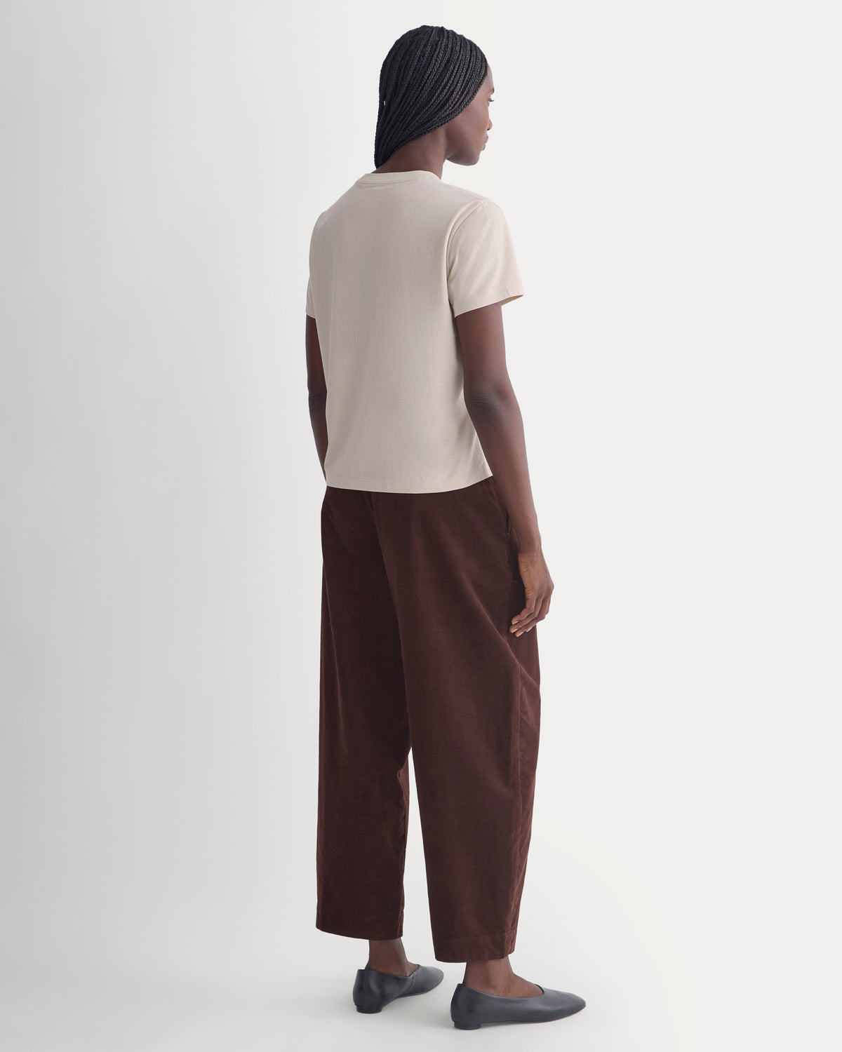 The Box-Cut Tee in Essential Cotton | Peyote | No Pocket