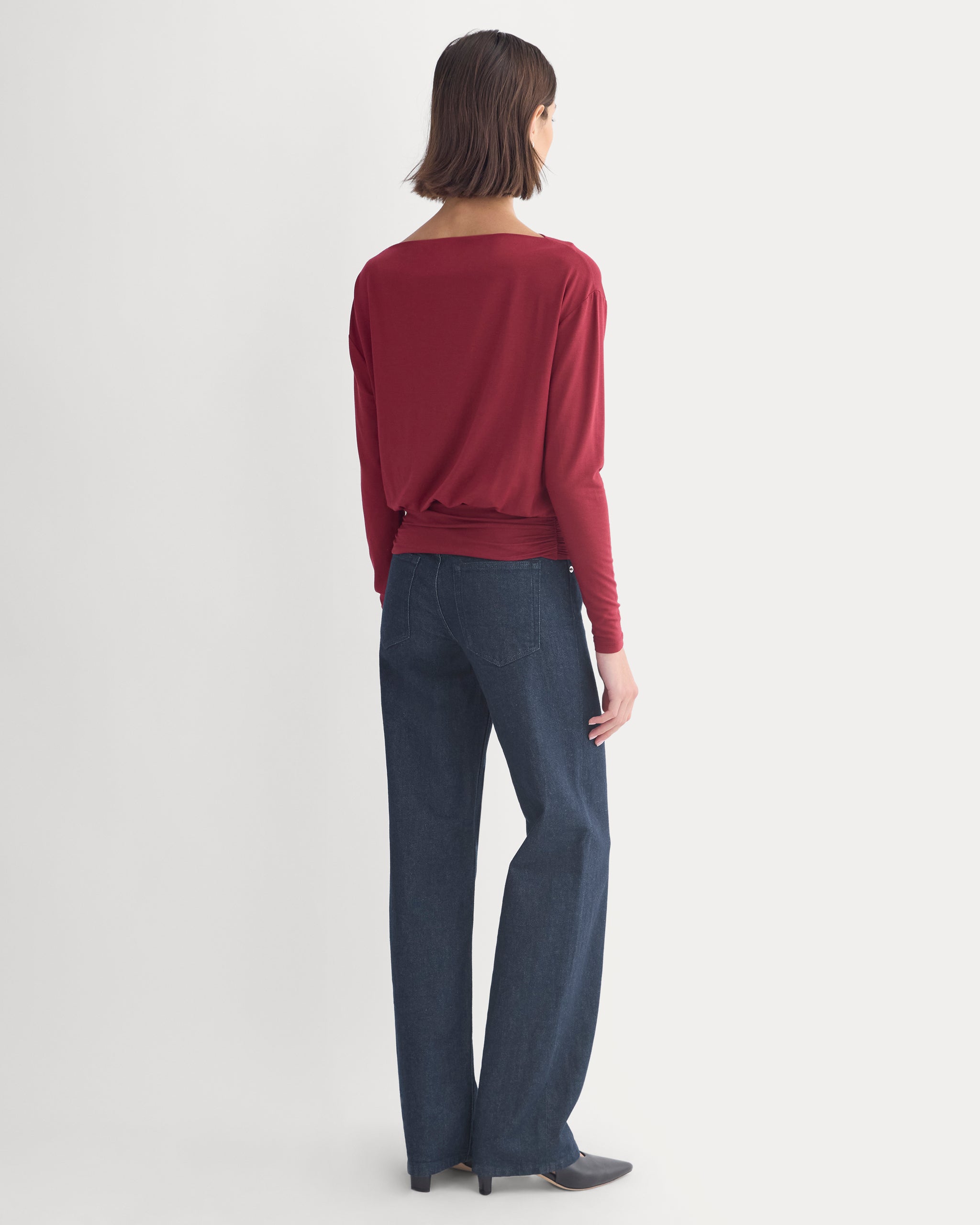Drapey Jersey Slouchy Top | Cabernet