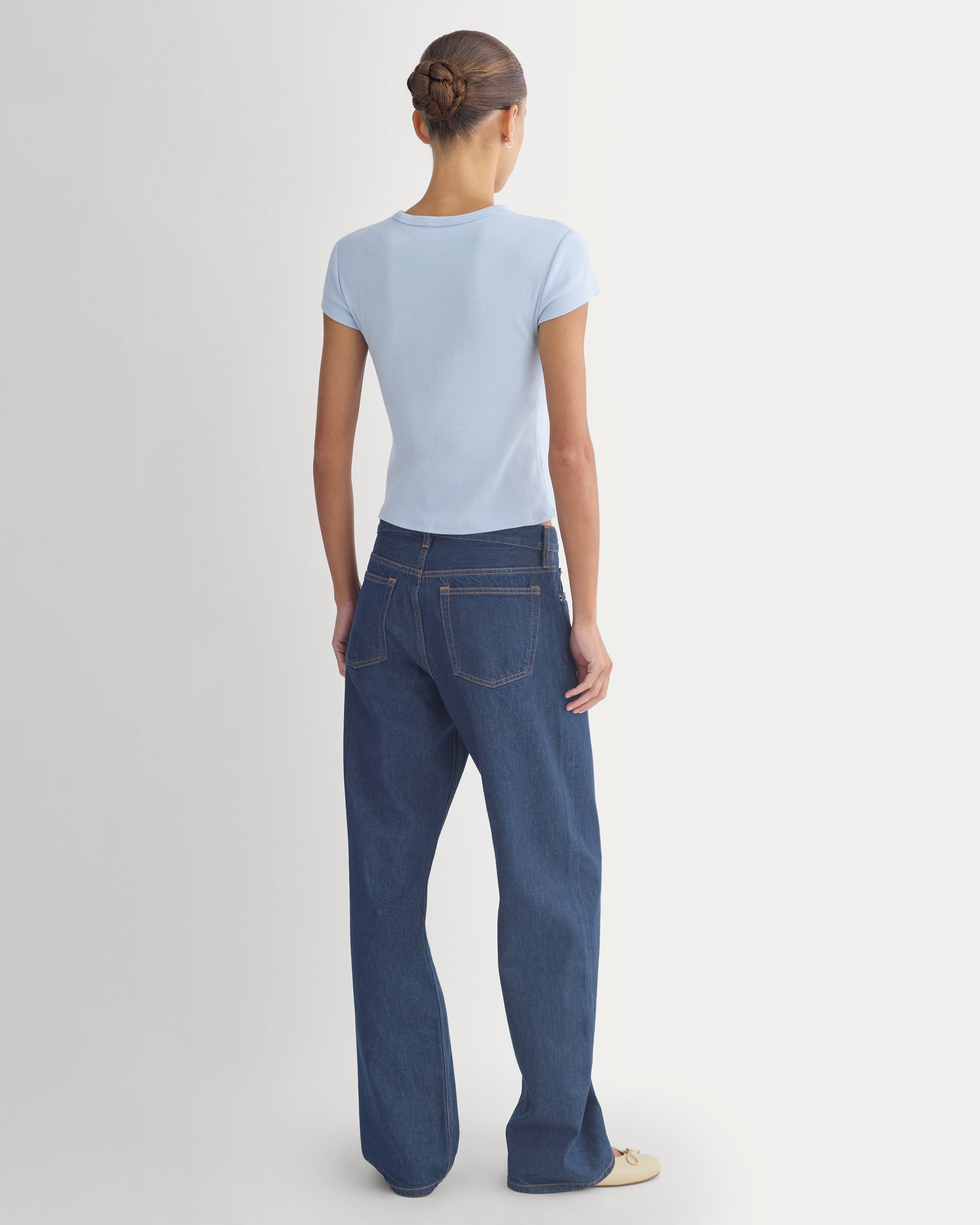 RetroSoft Cotton Crew | Cashmere Blue