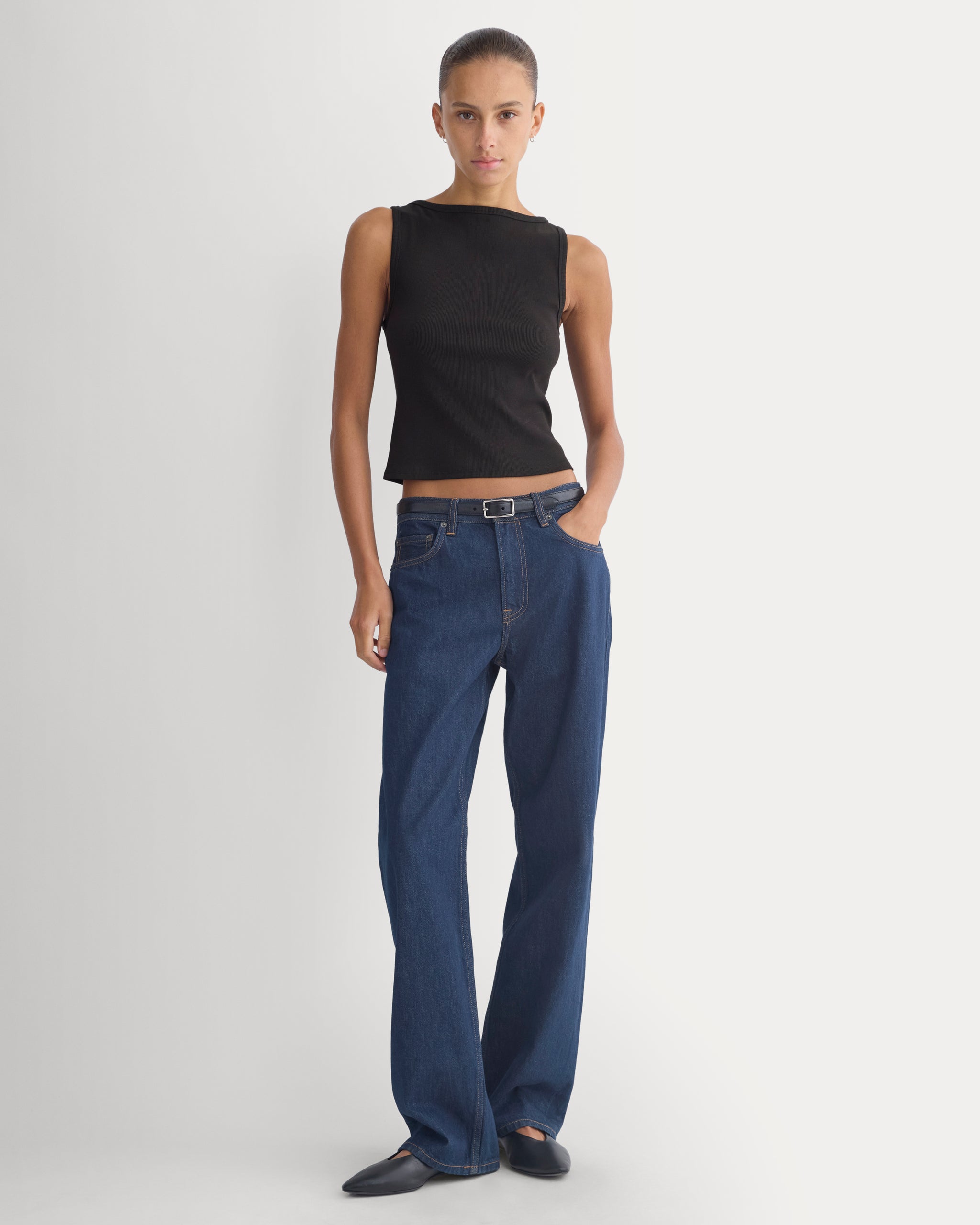 Effortless Rib Boatneck Tank | Black