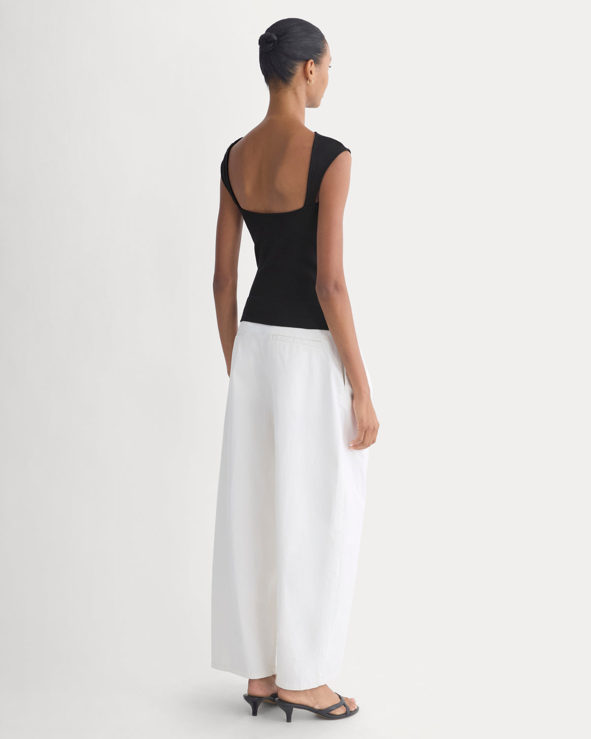 Form Boatneck Open Back Top | Black