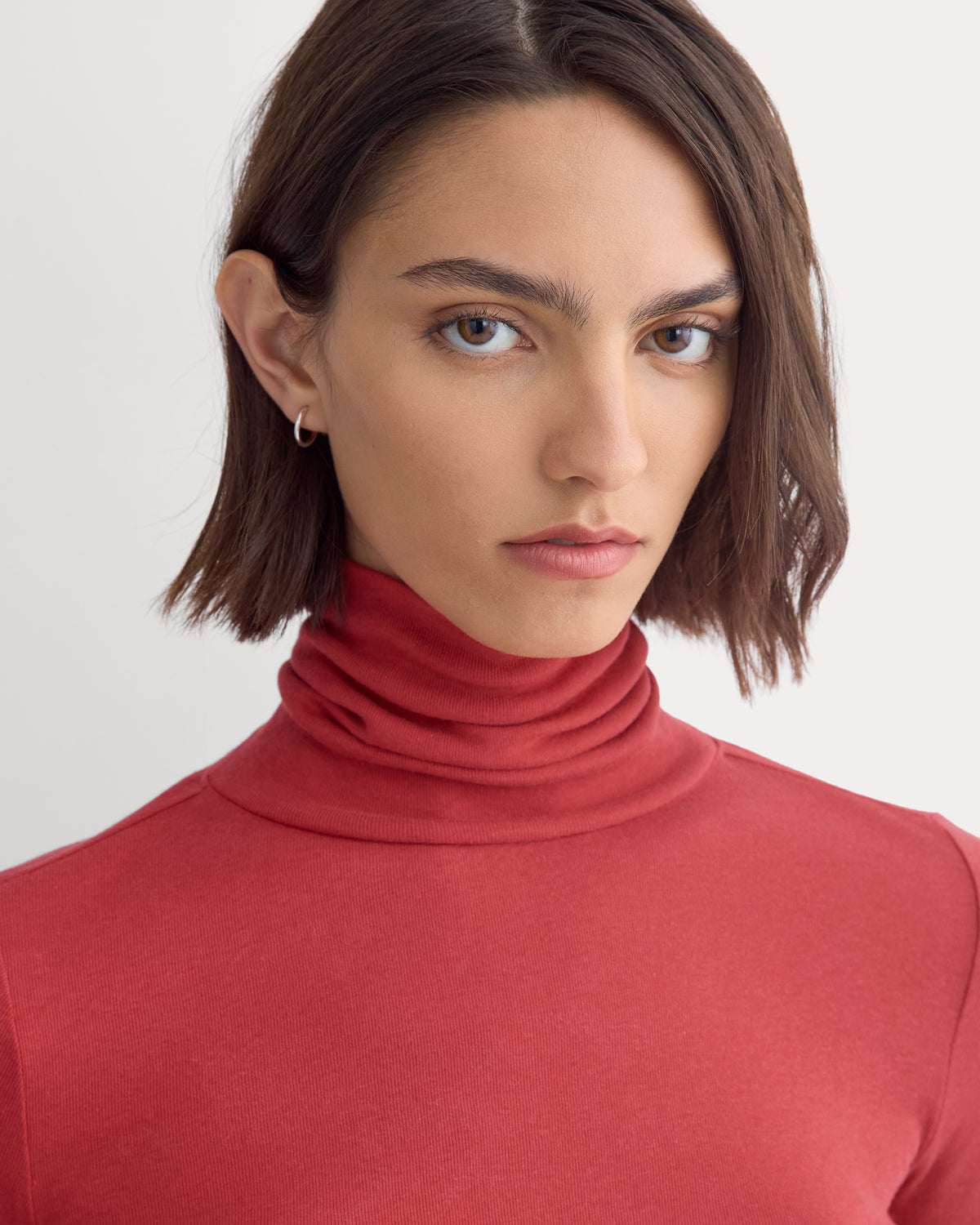 Tissue Long-Sleeve Turtleneck | Vintage Red