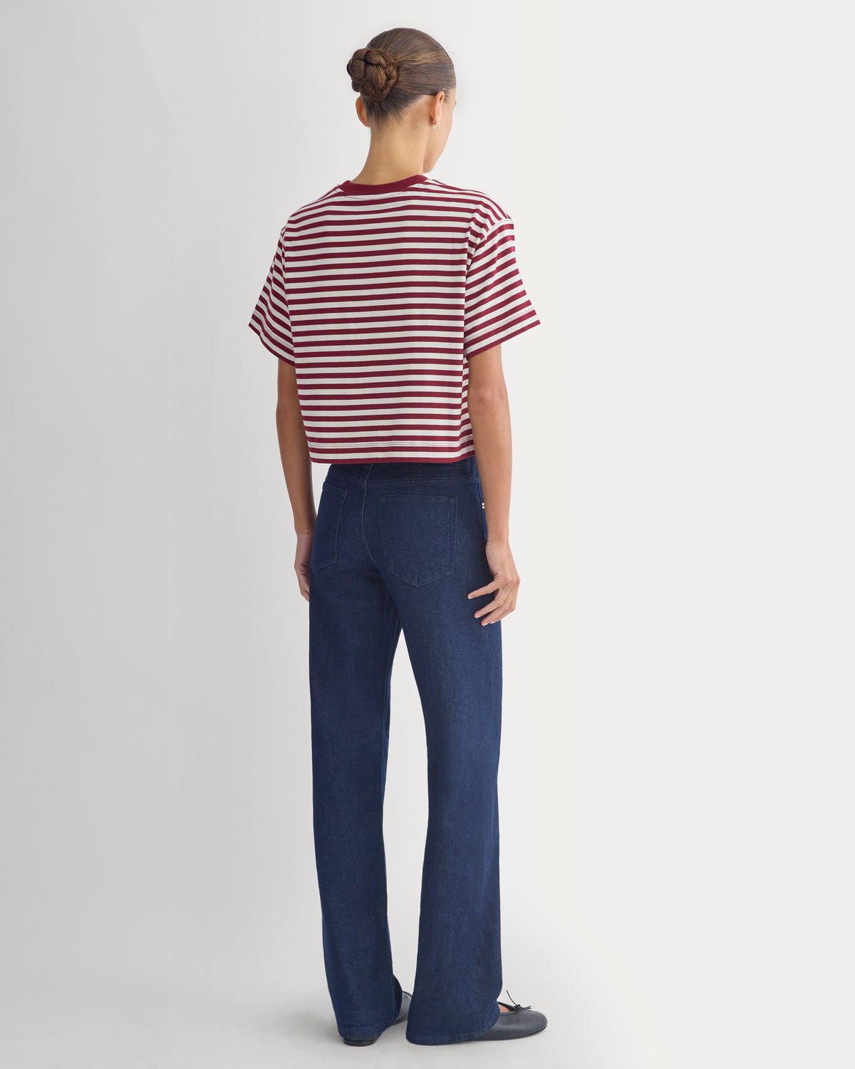 Forever Jersey Cropped Tee | Cabernet / Birch