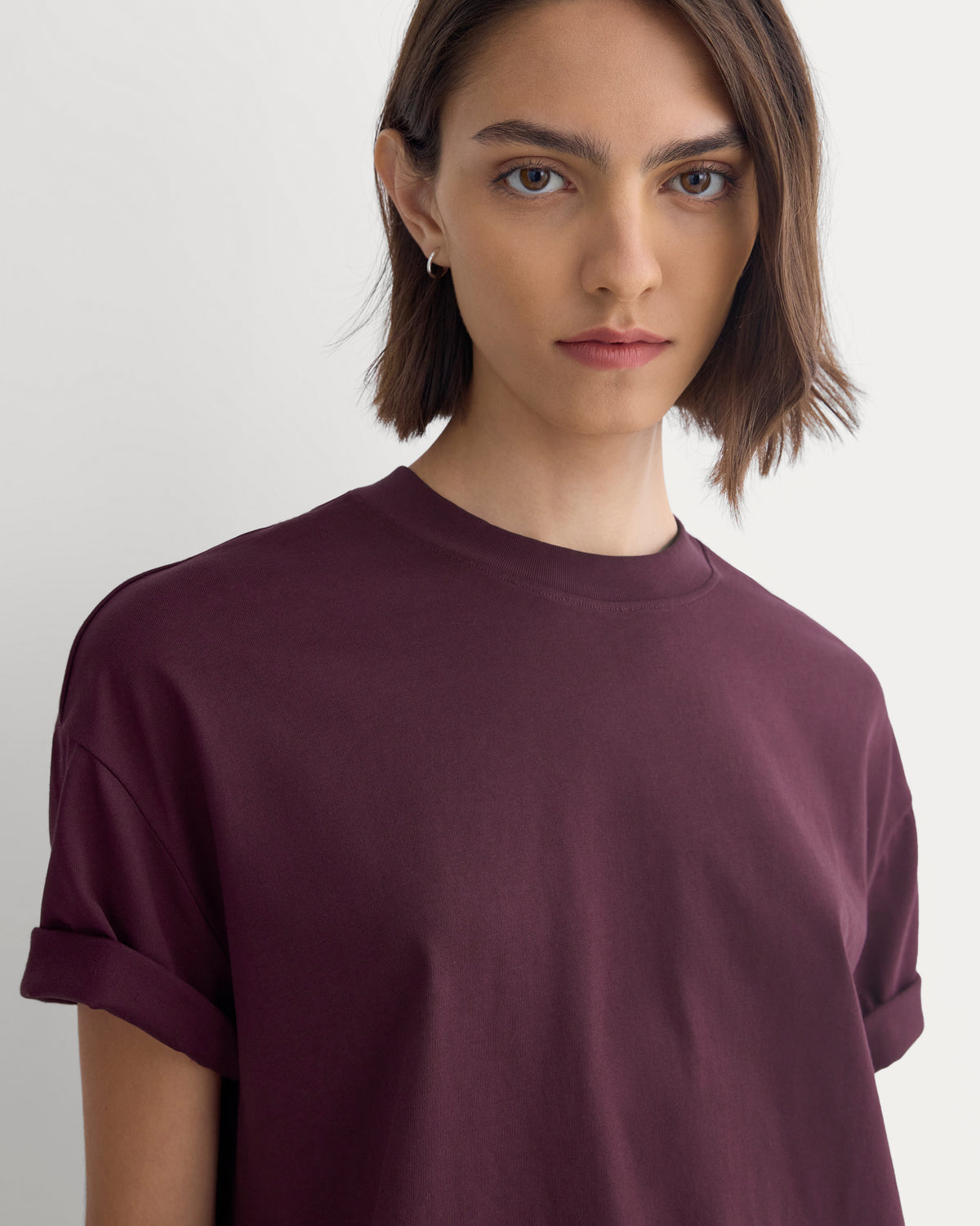 Forever Jersey Oversized Tee | Deep Plum