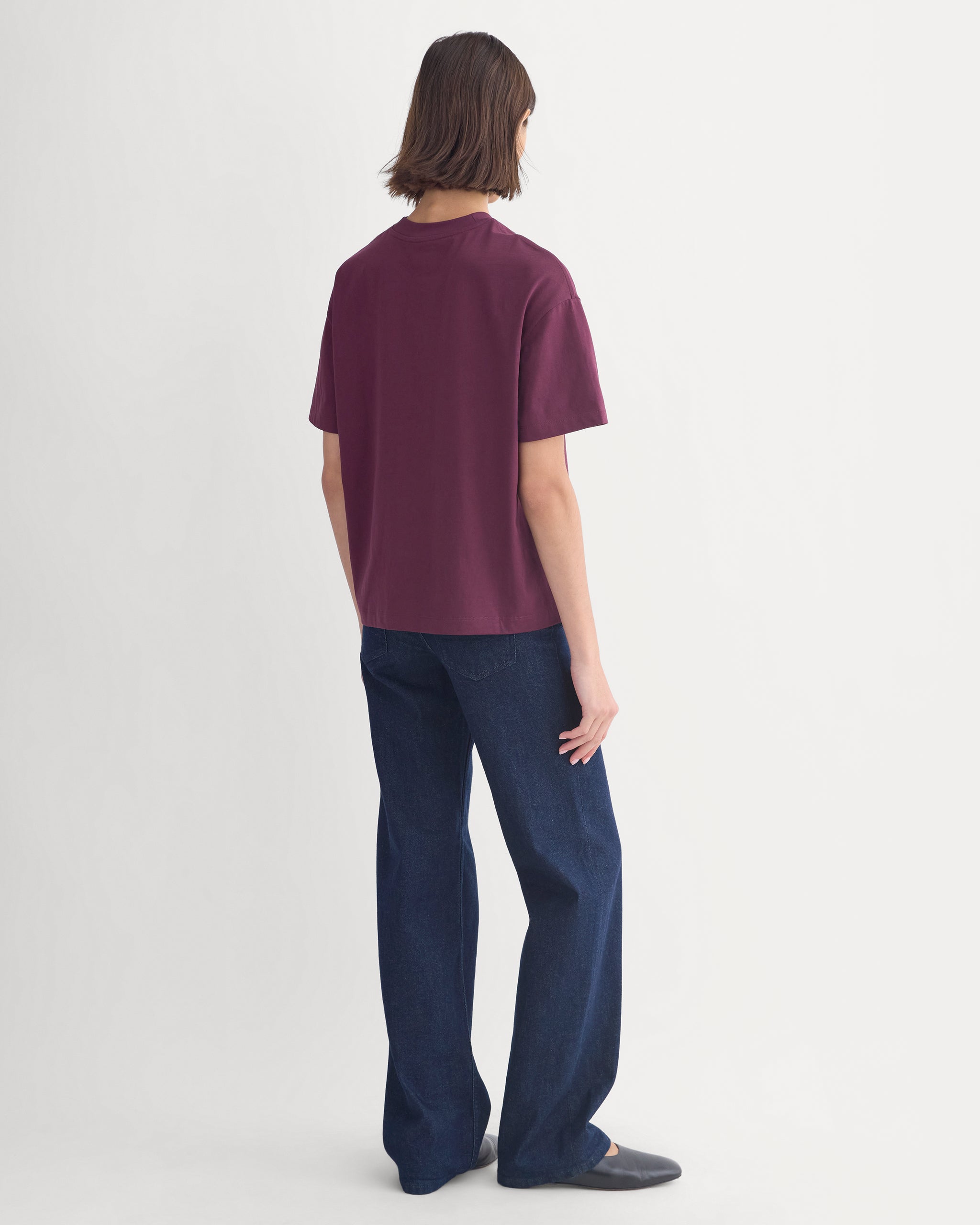 Forever Jersey Oversized Tee | Deep Plum