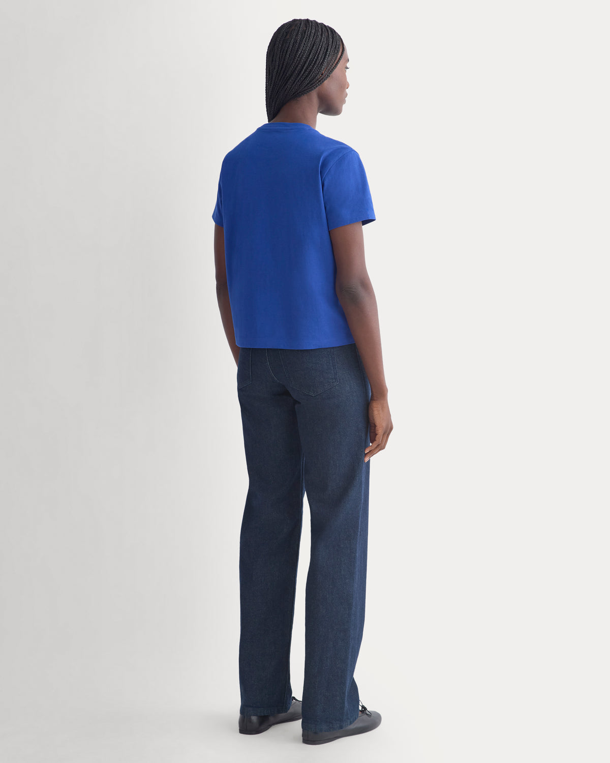 The Box-Cut Tee in Essential Cotton | Soladite Blue | No Pocket