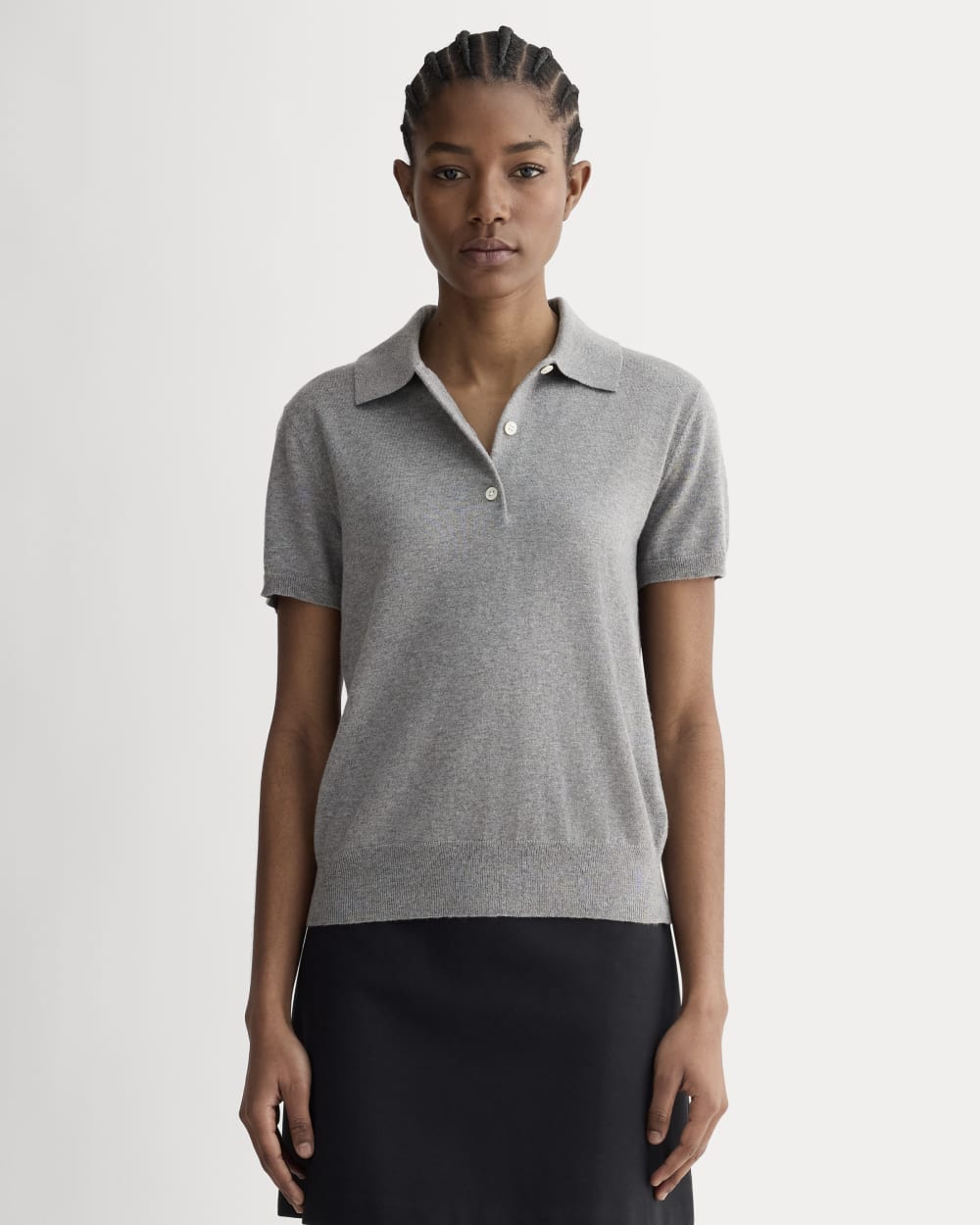 The Polo in Cotton Cashmere | Heather Charcoal – Everlane