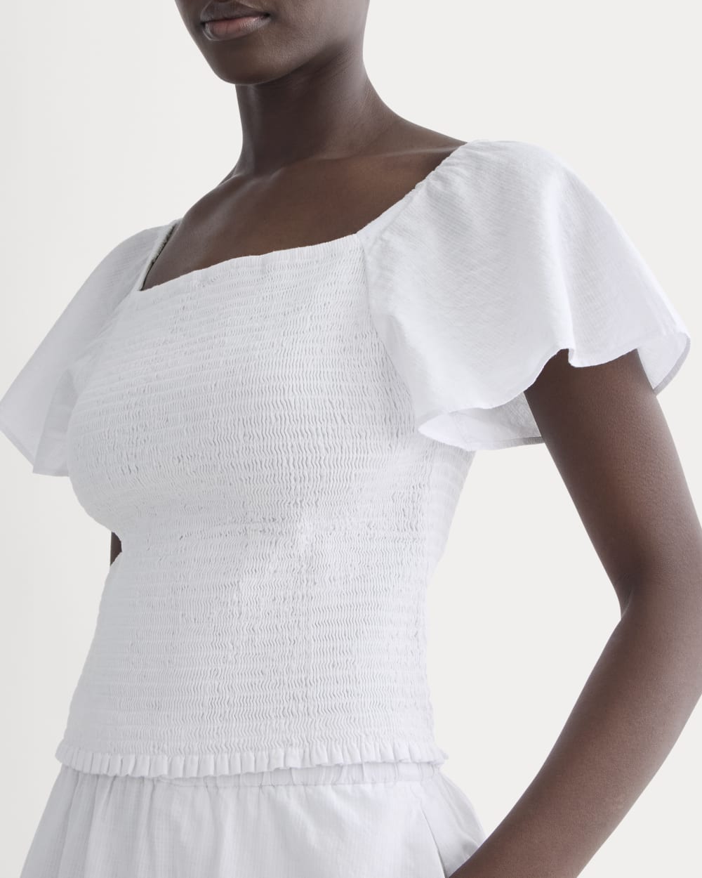 womens-gauze-smocked-top-white