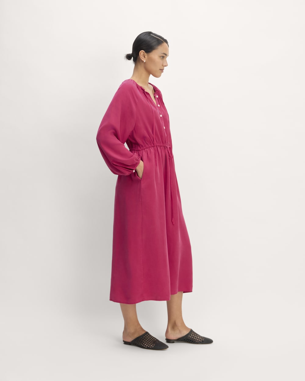 womens-tencel-gathered-maxi-dress-red-currant
