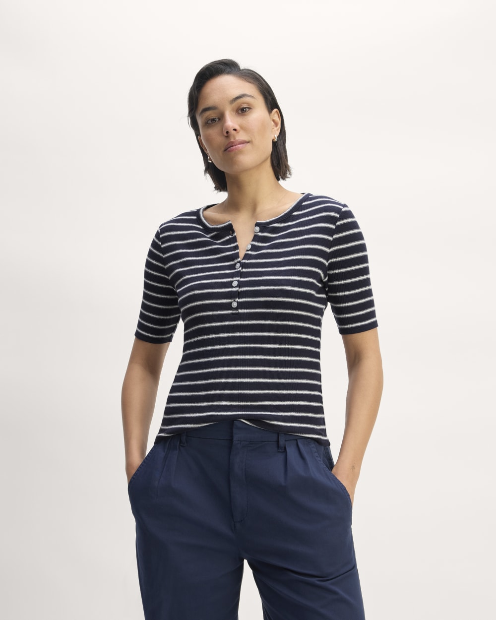 womens-vintage-rib-henley-navy-bone | primary