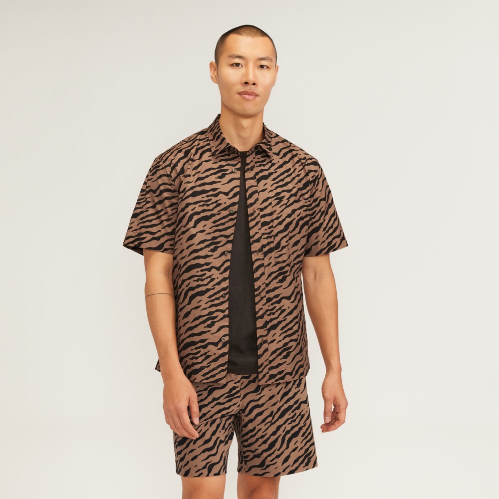 mens-poplin-short-sleeve-shirt-tiger-stripe-toasted-coconut | primary
