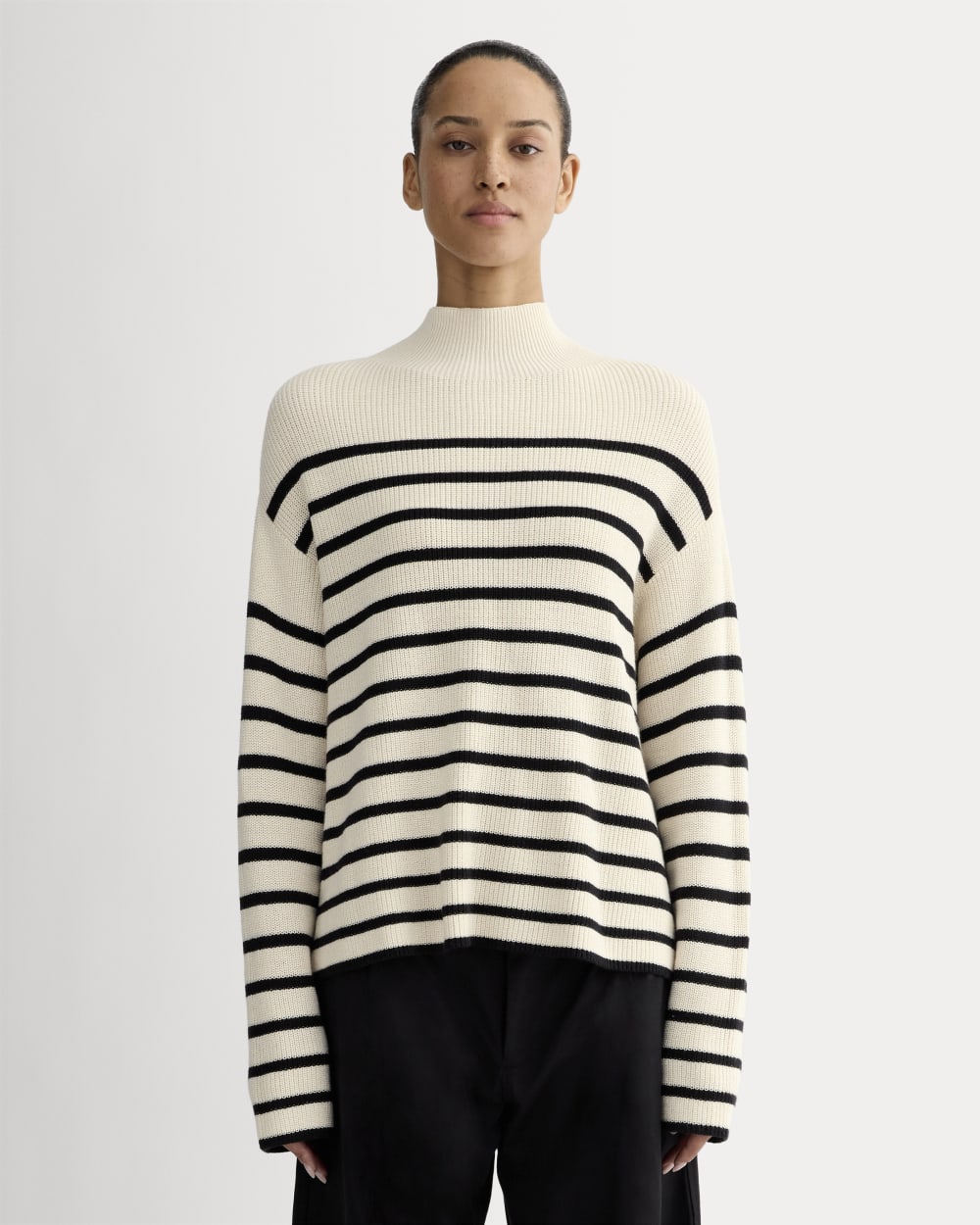 womens-slouchy-funnel-neck-cotton-canvas-black | primary