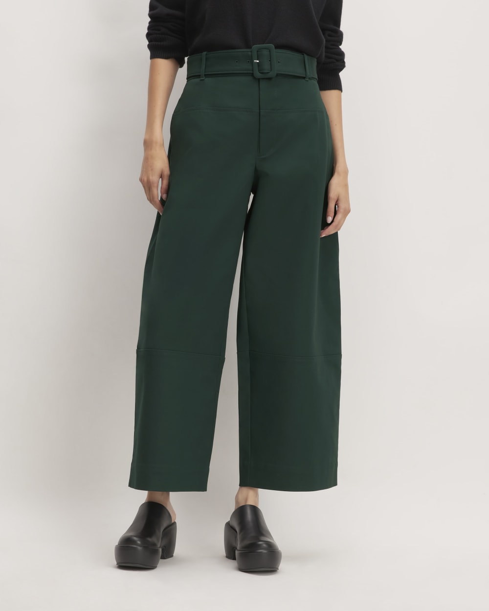 The Structured Cotton Belted Pant | Scarab – Everlane