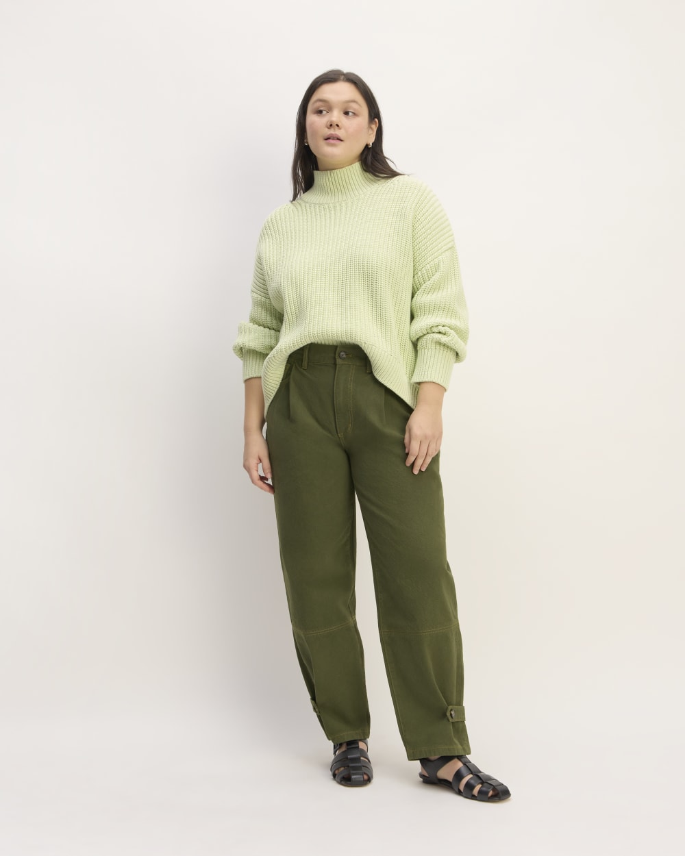 The Everlane x Marques' Almeida Canvas Oversized Barrel Pant | Deep Mo