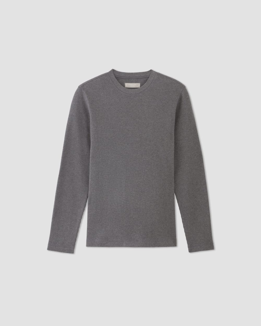 mens-waffle-ls-crew-heathered-charcoal | alt