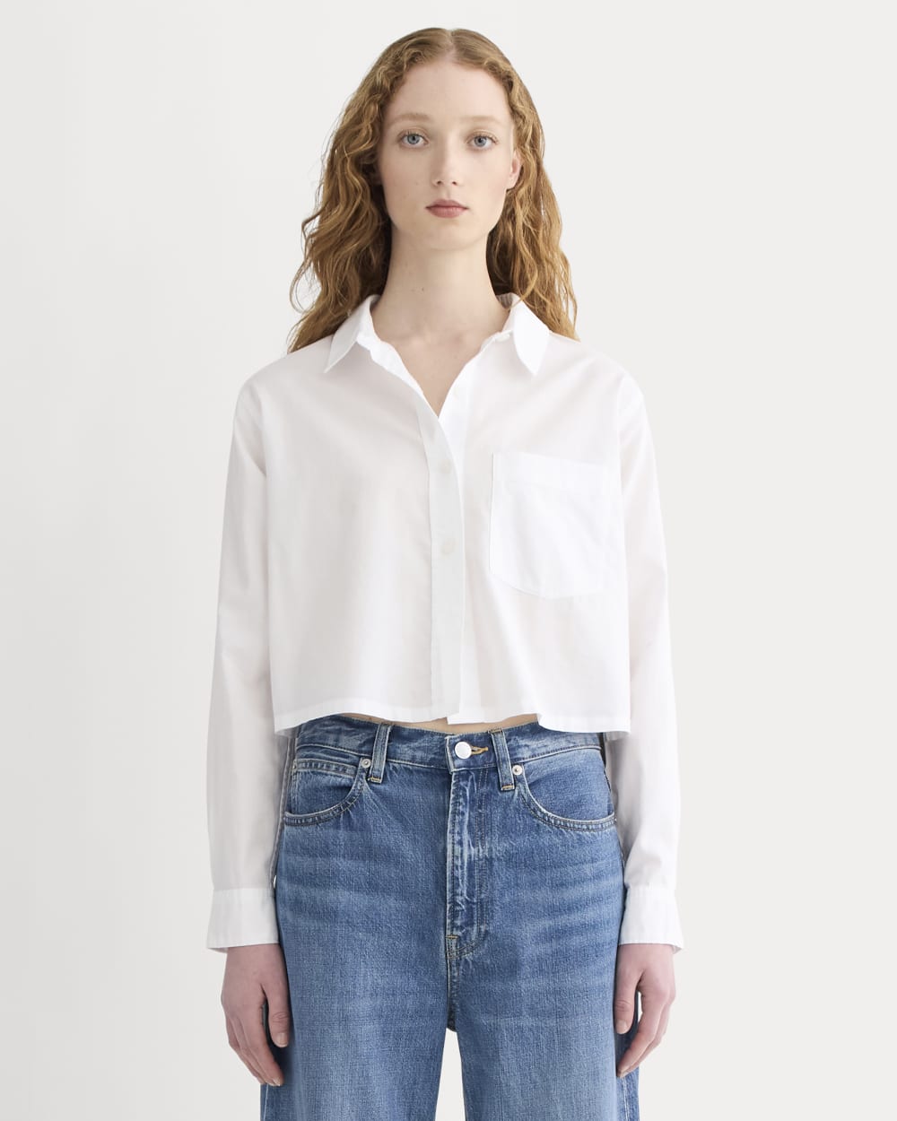 The Way-Short Shirt in Silky Cotton | White – Everlane