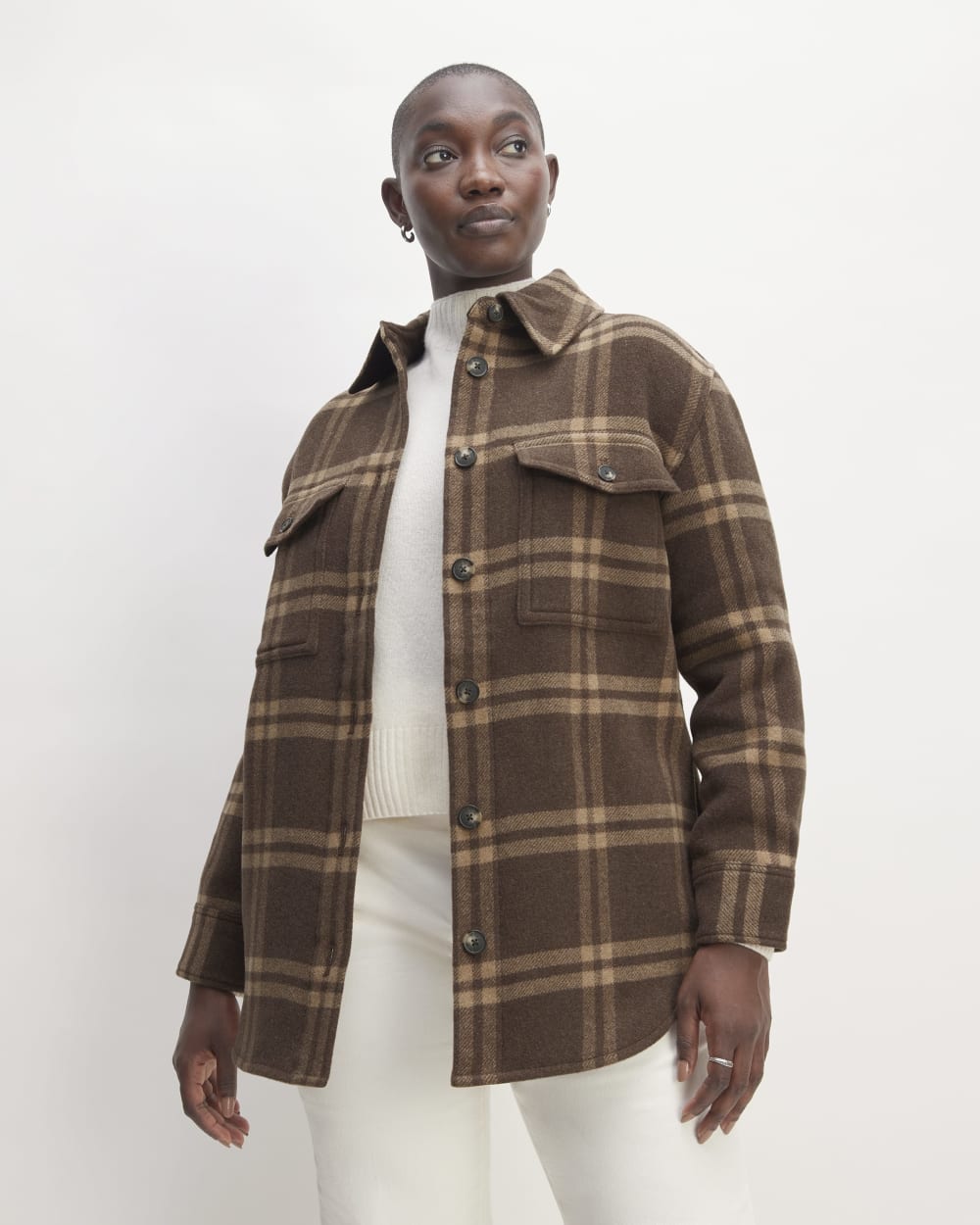 The Italian ReWool® Oversized Shirt Jacket | Brown / Camel – Everlane