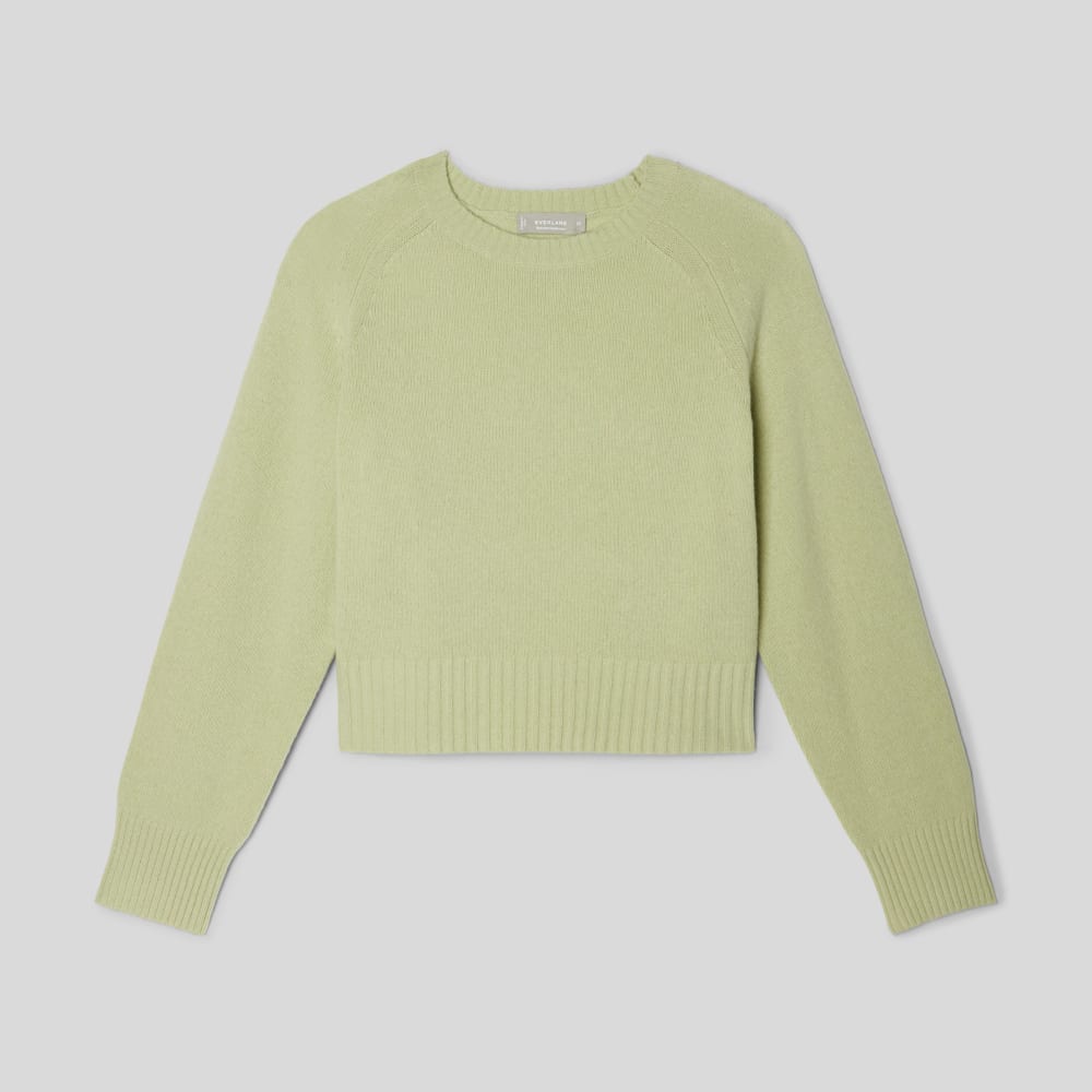 womens-recashmere-cropped-crew-sweater-seafoam-green | alt