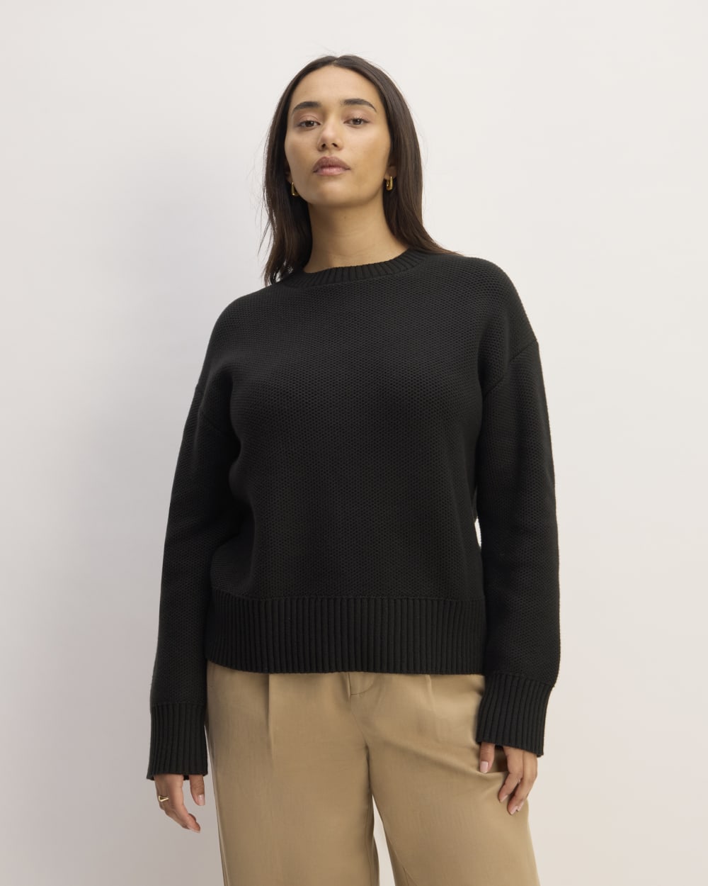 womens-cotton-honeycomb-square-crew-black | primary