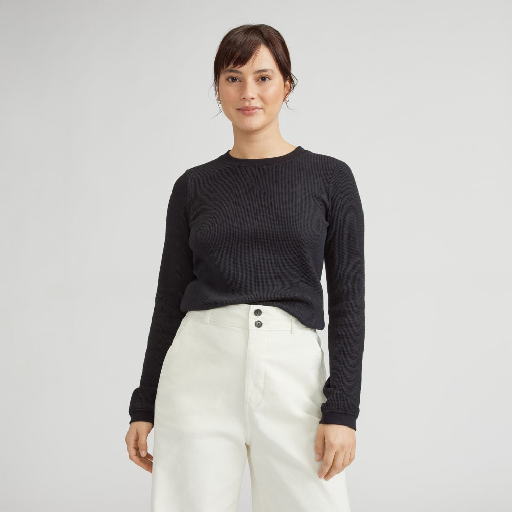 The Organic Cotton Waffle Tee | Black – Everlane