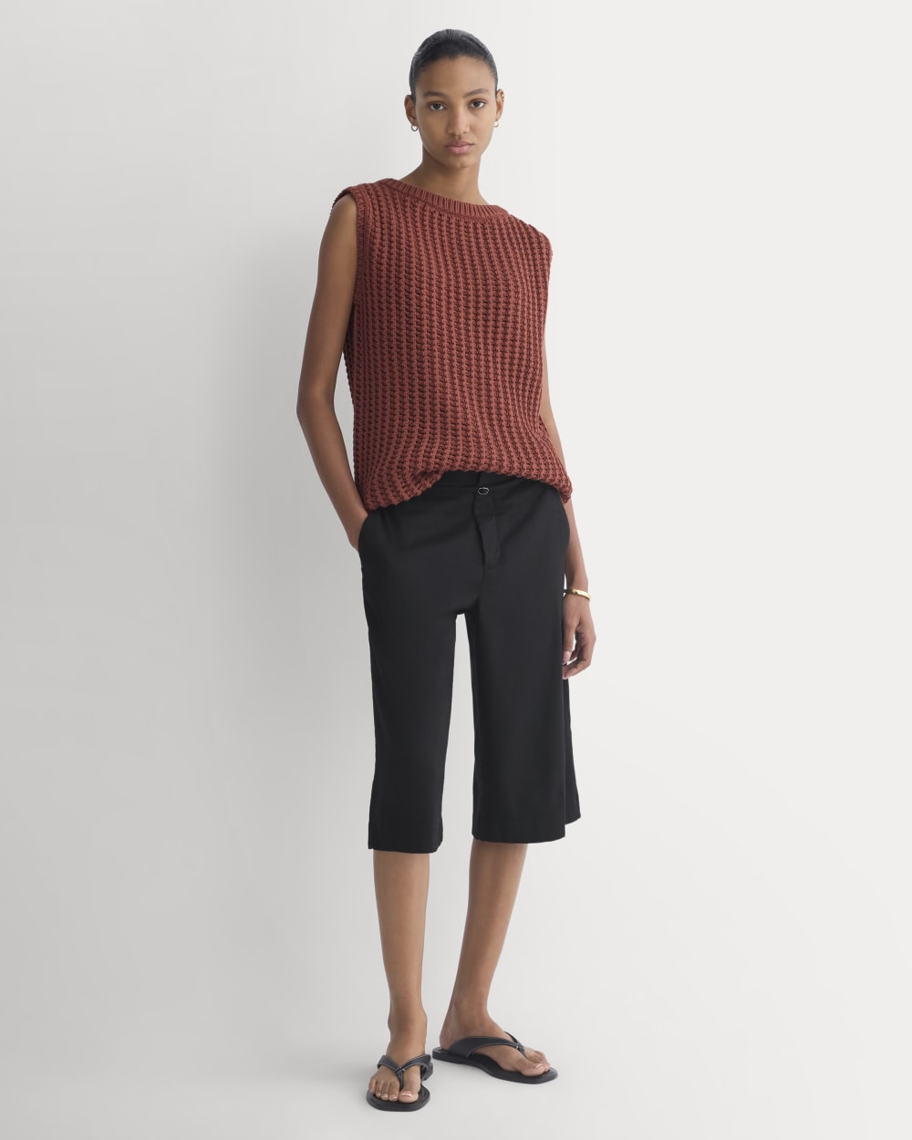 womens-open-knit-tunic-vest-cotton-henna-red