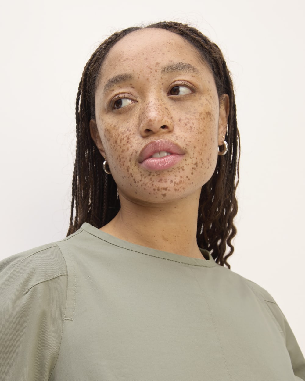 womens-short-sleeve-puff-midi-dress-sage-green