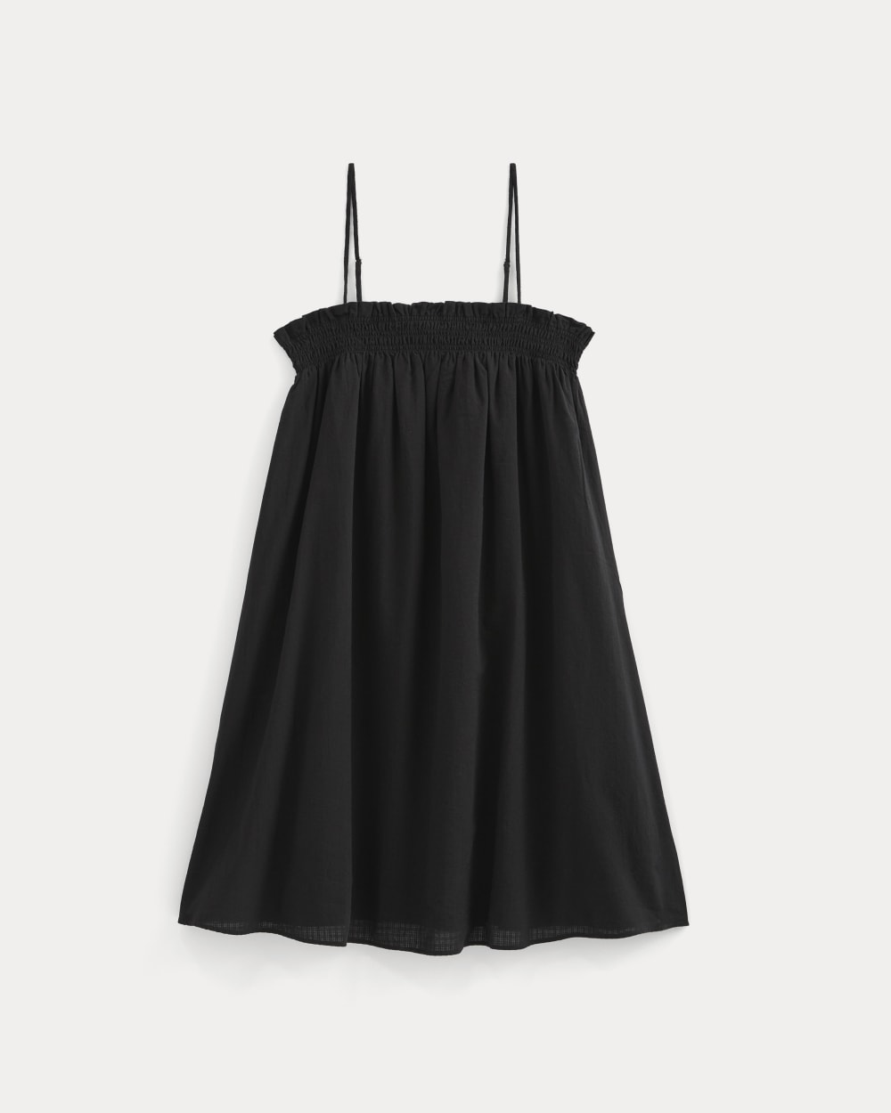 womens-gauze-smocked-dress-black | alt