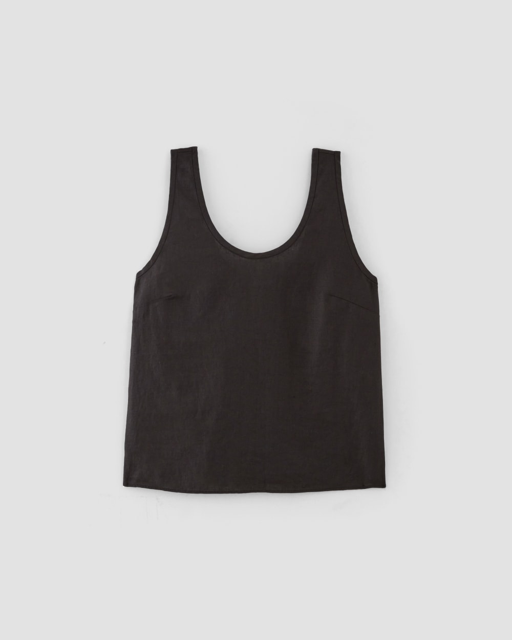 womens-linen-scoop-neck-tank-new-black | alt