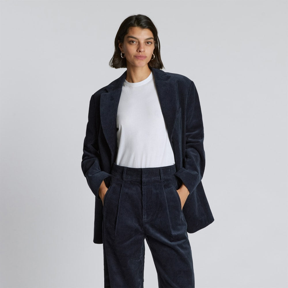 The Corduroy '80s Blazer Deep Navy – Everlane
