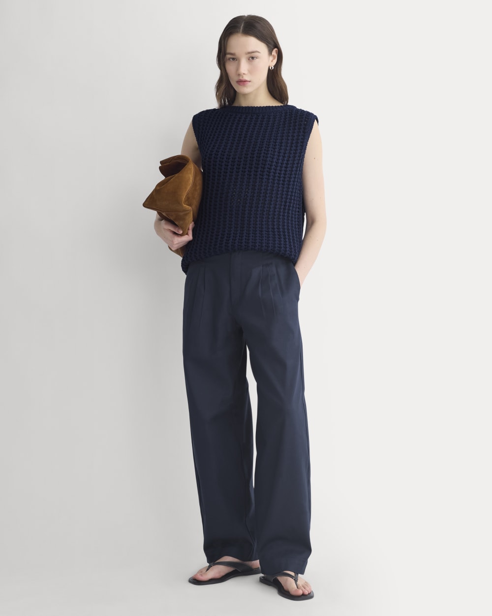 womens-open-knit-tunic-vest-cotton-navy