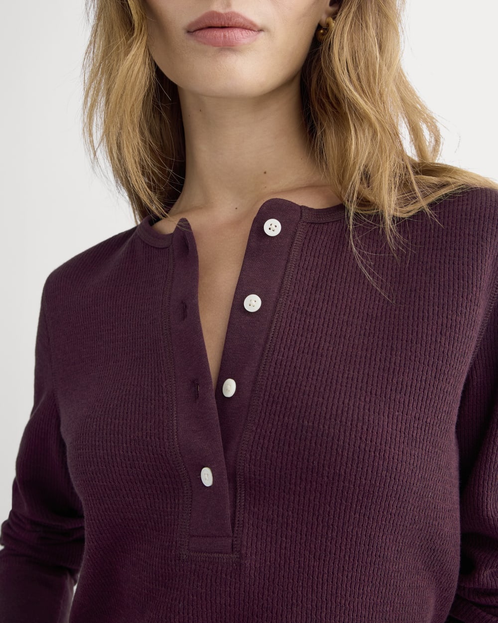 womens-boxy-henley-in-cozy-waffle-heathered-port-royale