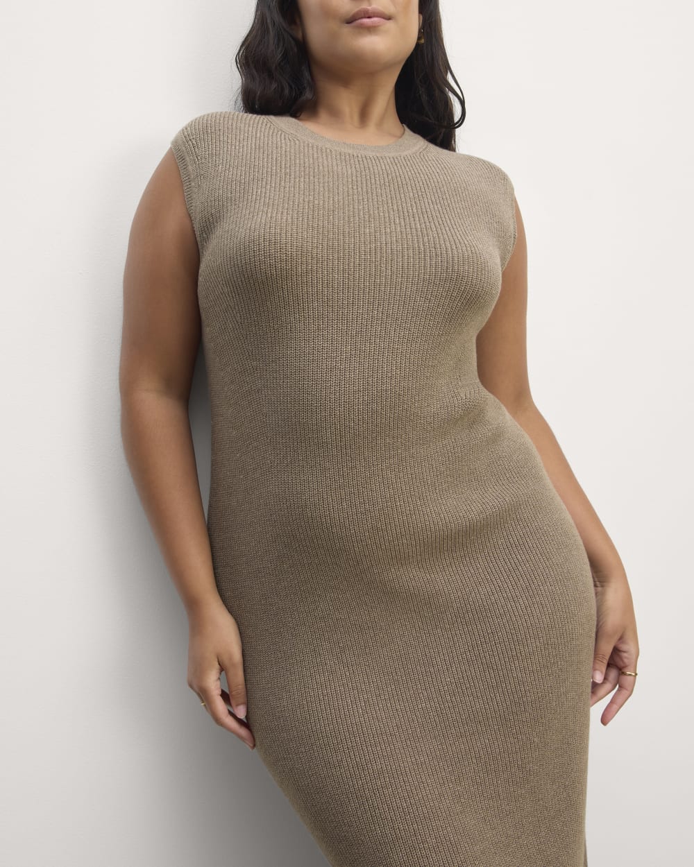 womens-midi-dress-everyday-cotton-heather-taupe | alt