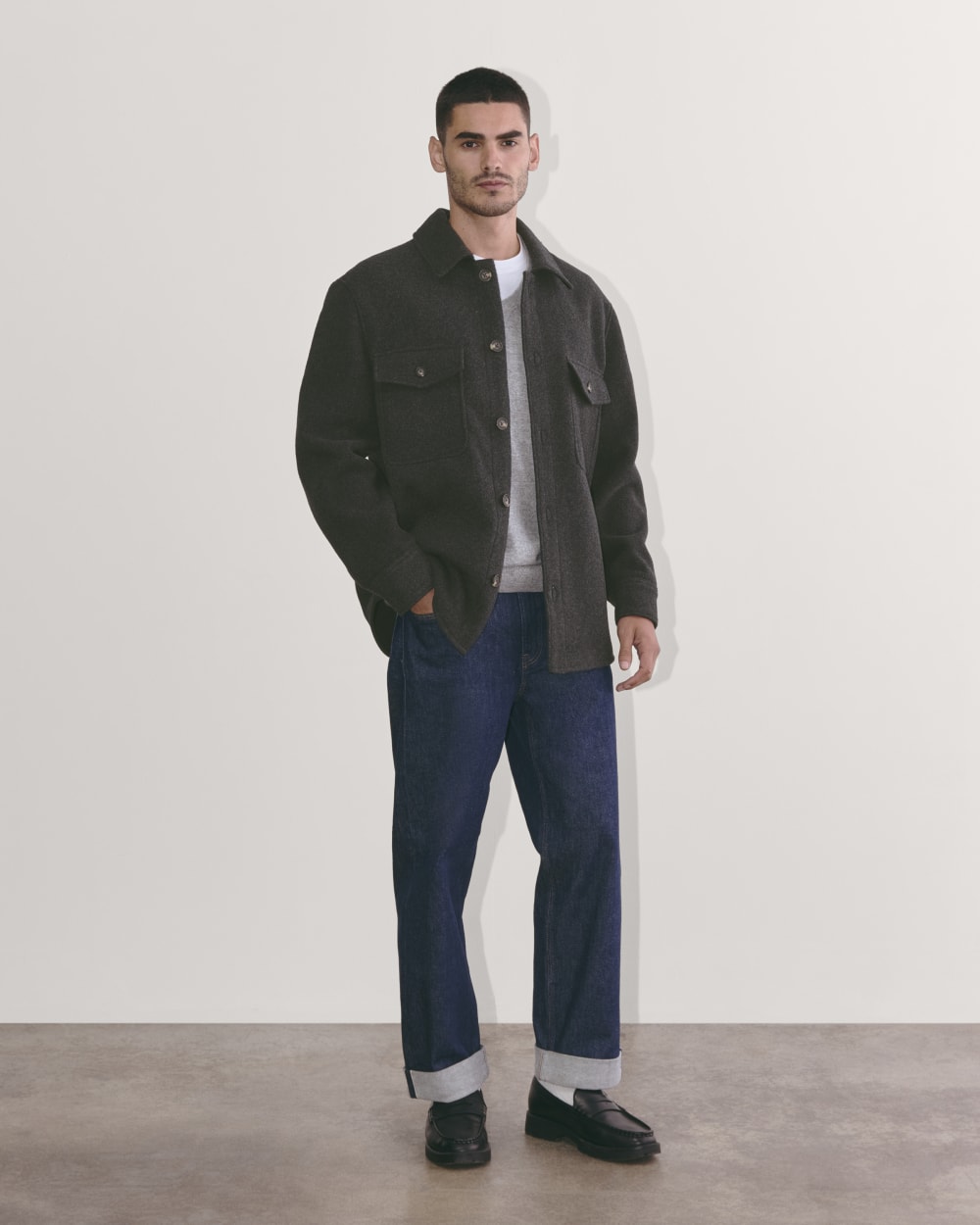 mens-wool-overshirt-heather-charcoal | primary