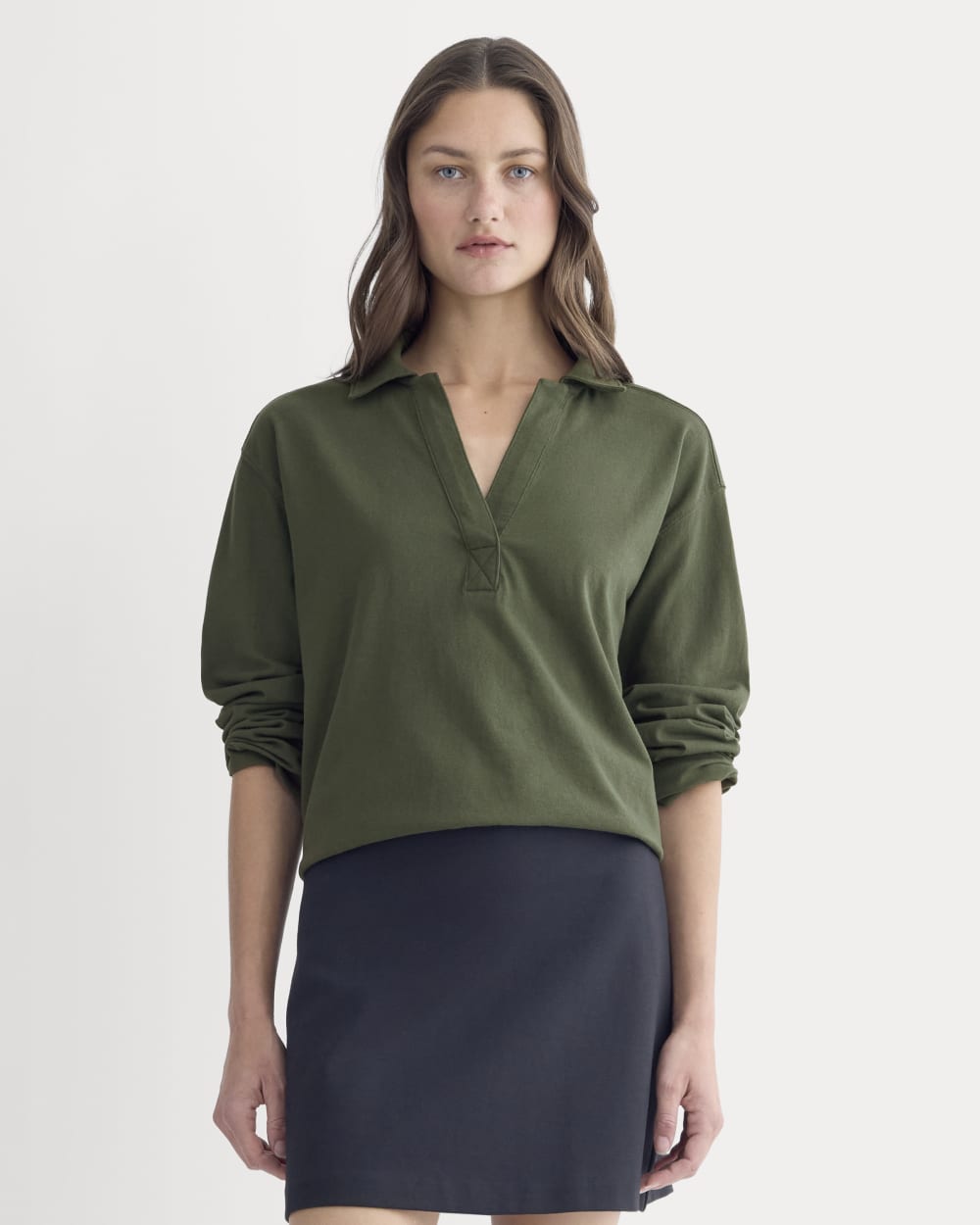 womens-mariner-rugby-top-dark-forest | primary