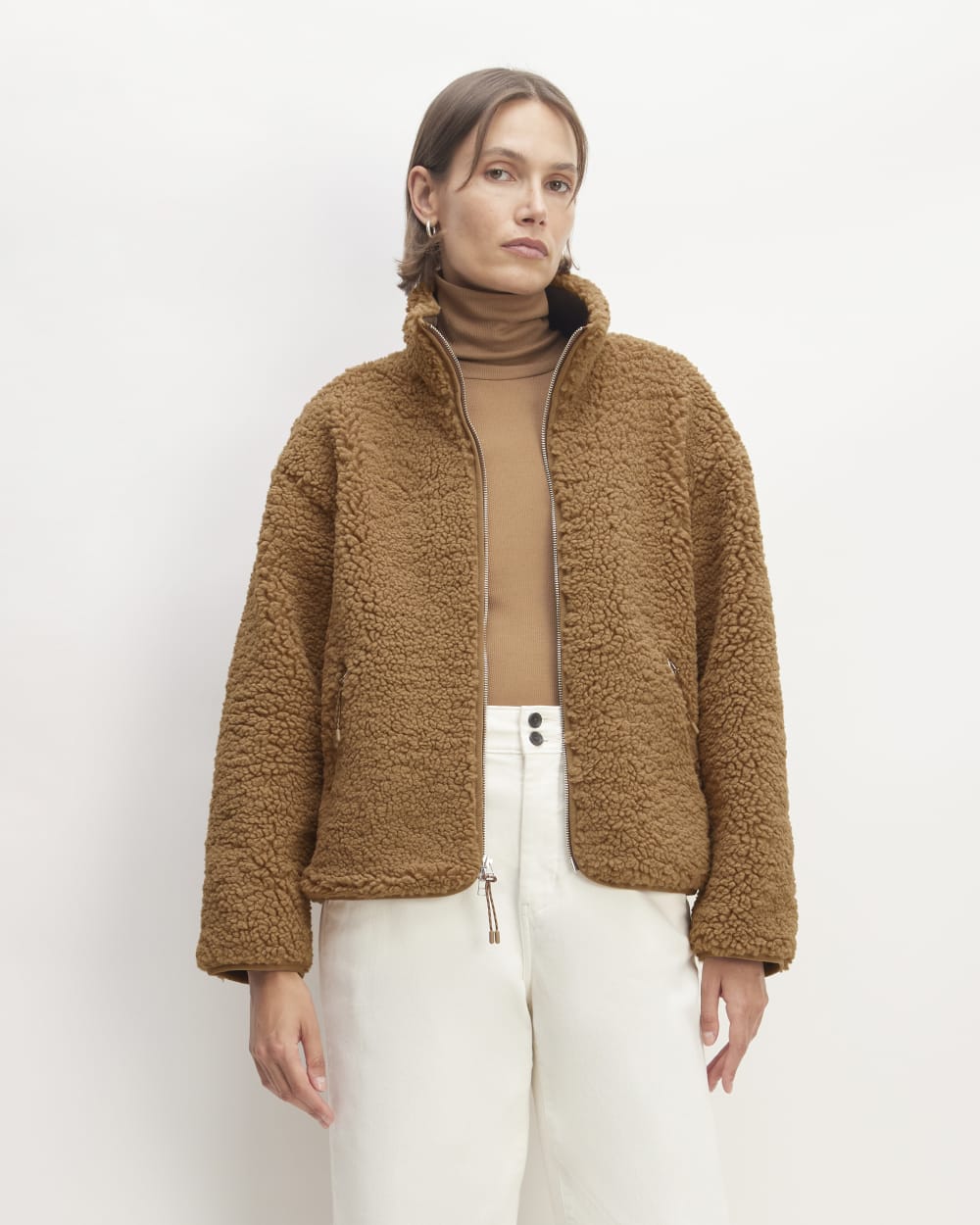 The ReNew Fleece Full Zip | Toasted Coconut – Everlane